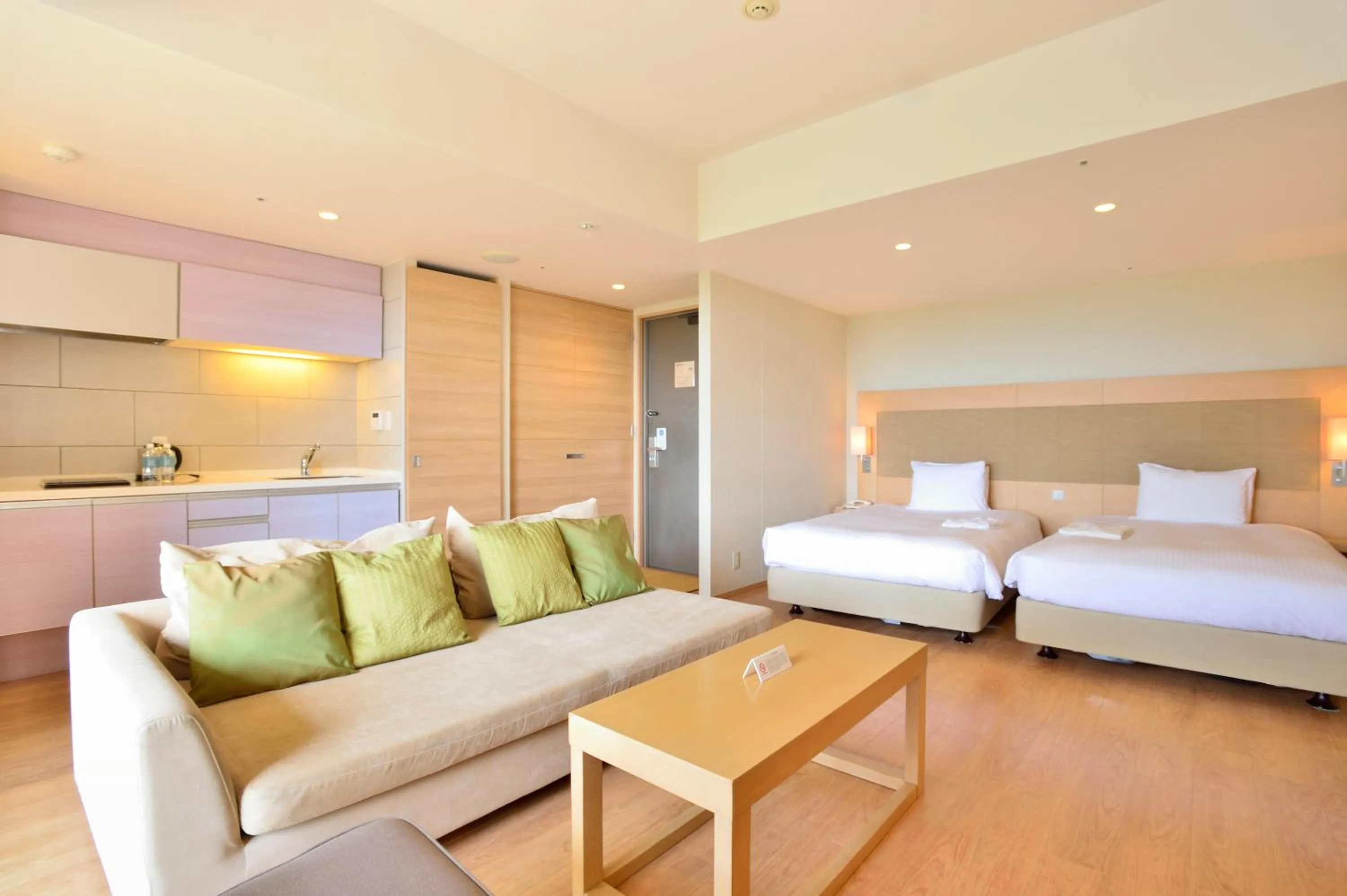 Bed in Moon Ocean Ginowan Hotel & Residence