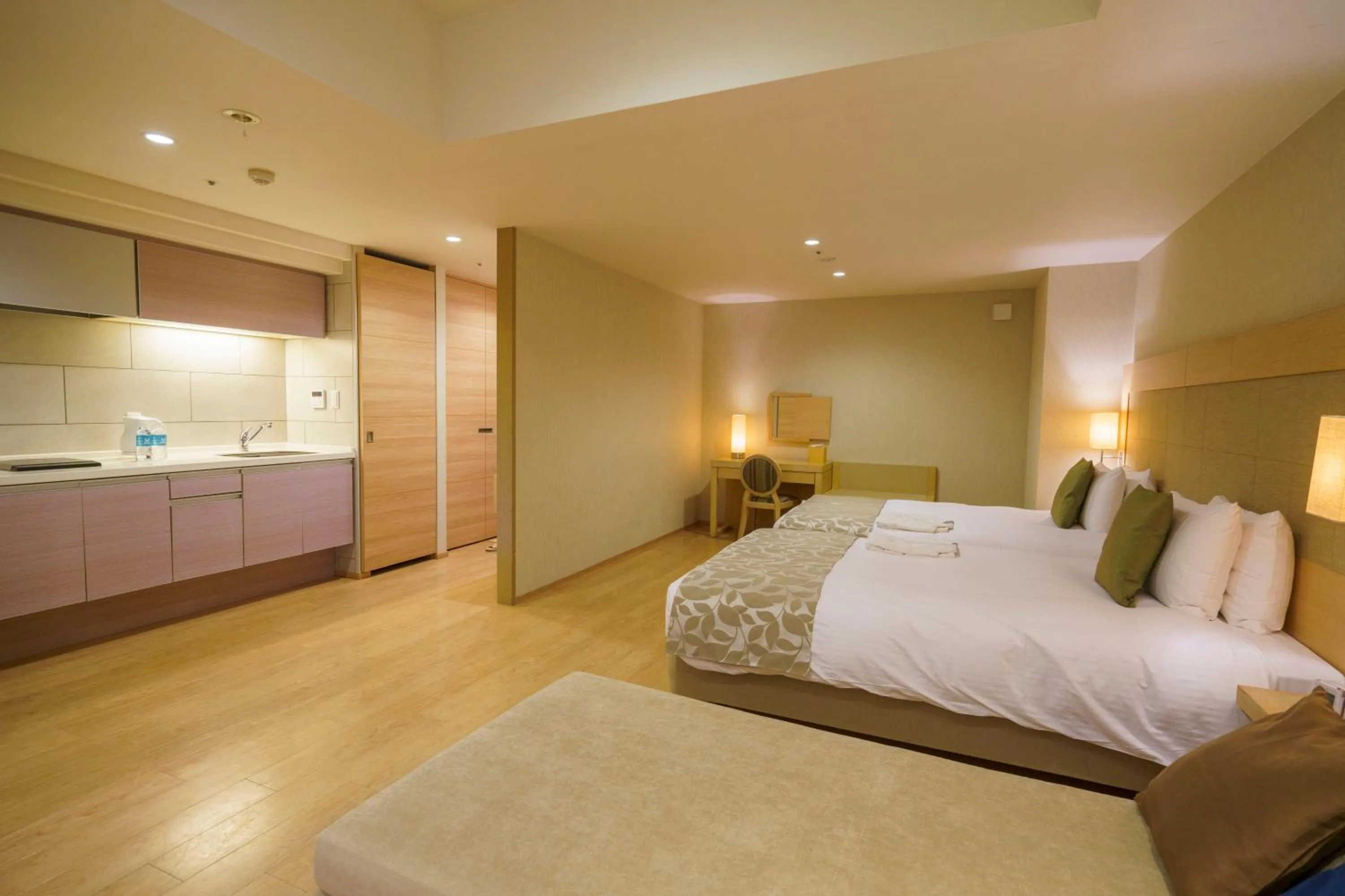 Bed in Moon Ocean Ginowan Hotel & Residence