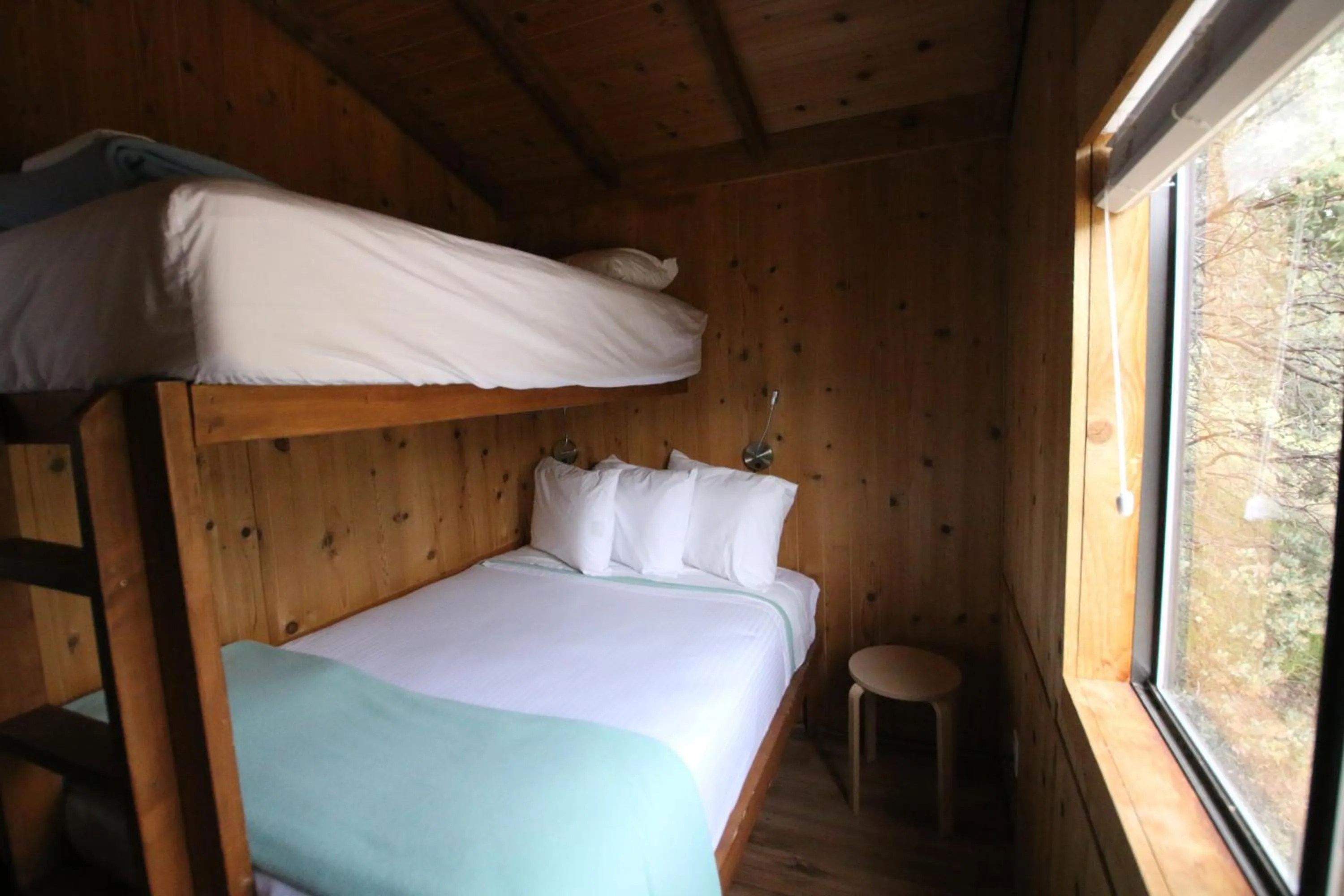 Bed in Yosemite RV Resort