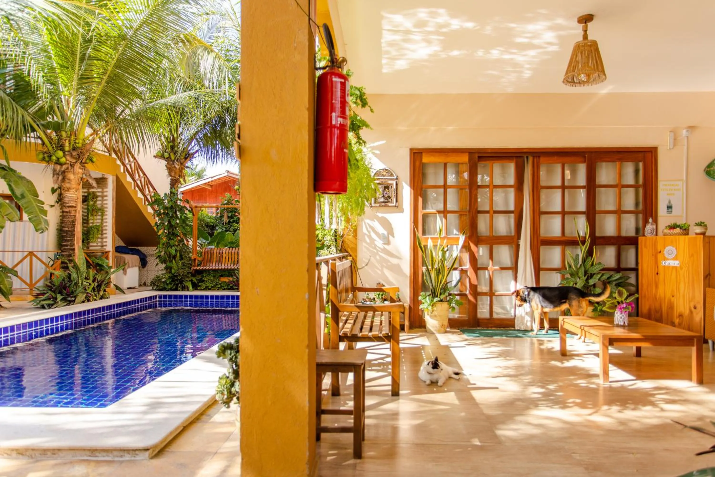 Lobby or reception in Pousada Dharma