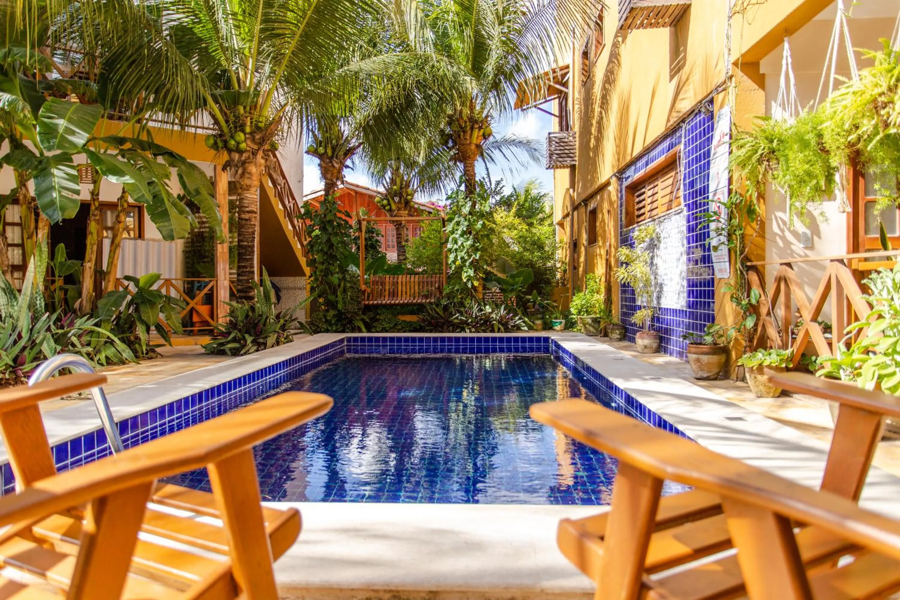 Pool view in Pousada Dharma