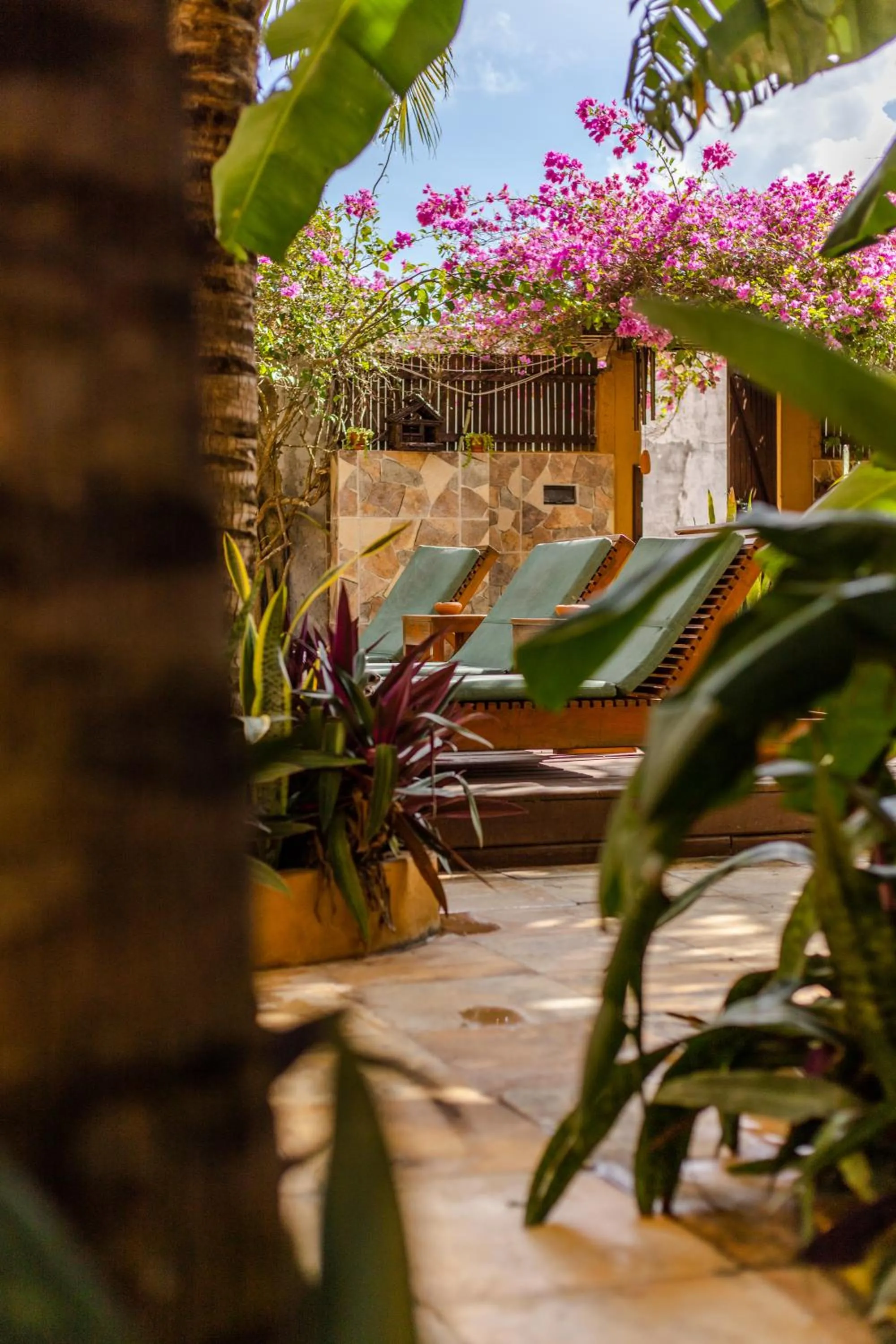 Seating area in Pousada Dharma