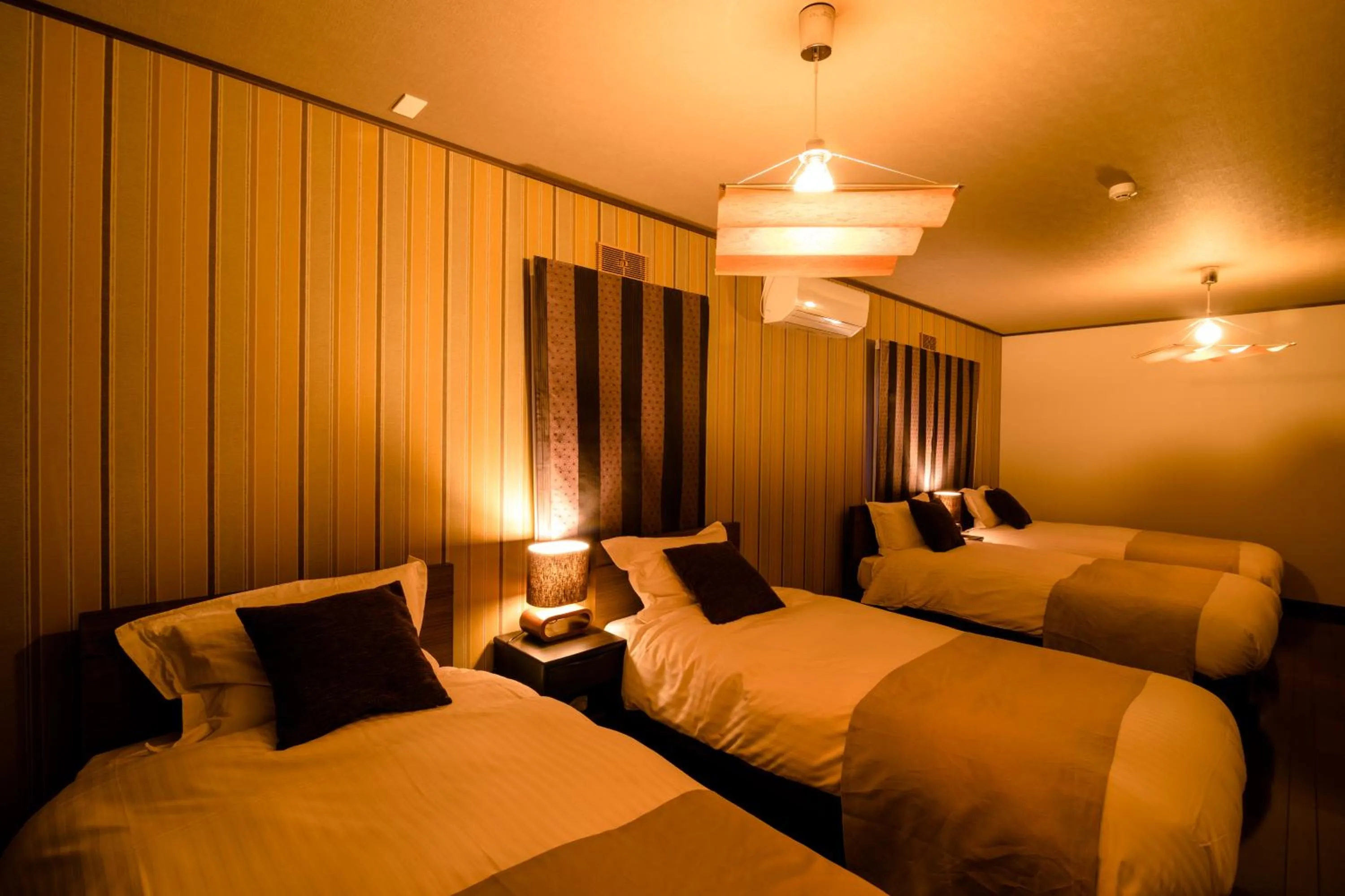 Bed in villa yawaragi