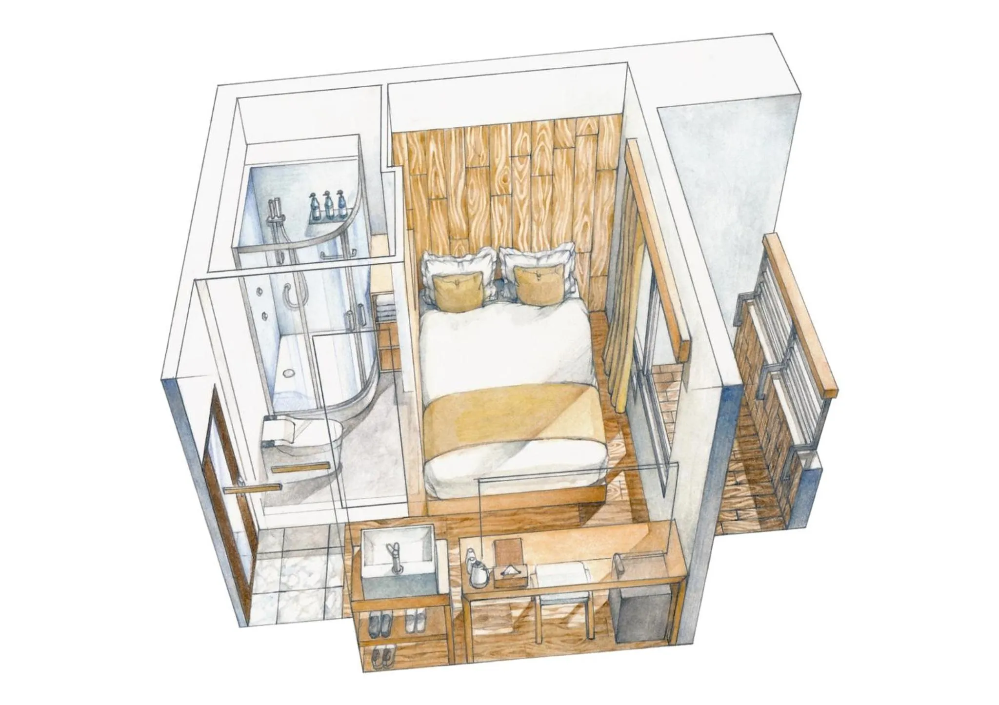 Bed in Sakura Cross Hotel Akihabara