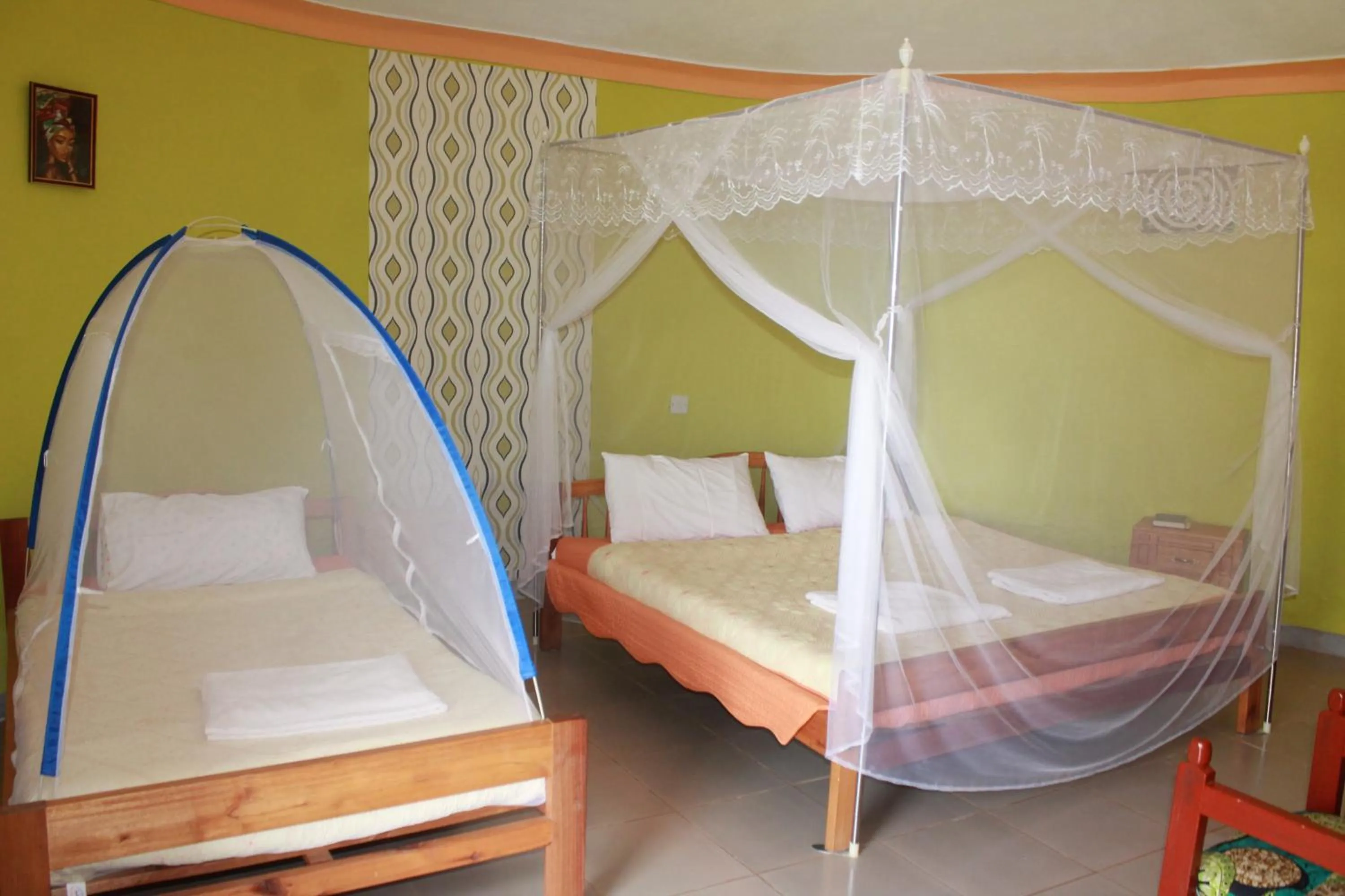 Bed in Crater Bay Cottages