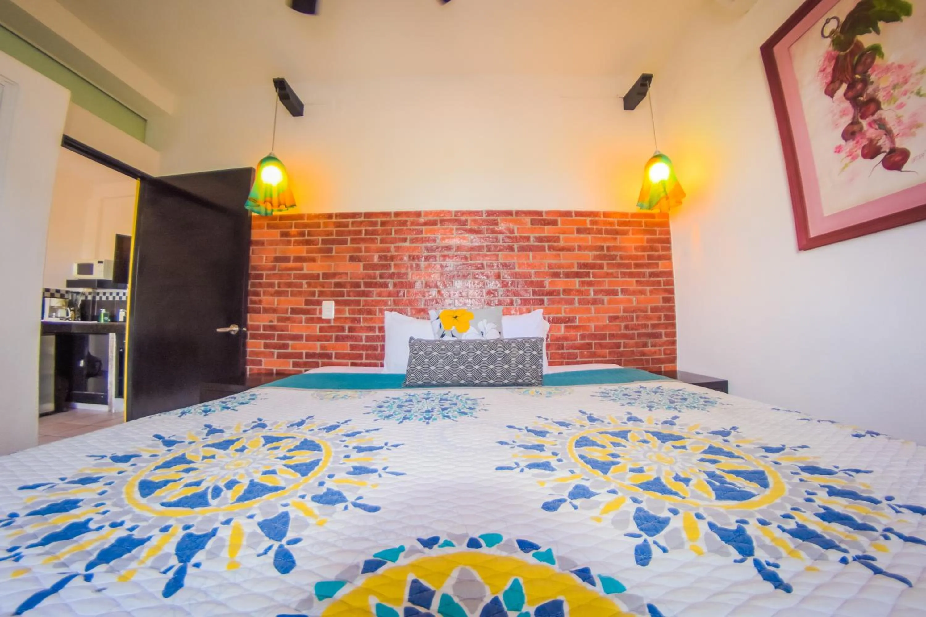 Bed in Hotel Suites Nadia Puerto Vallarta