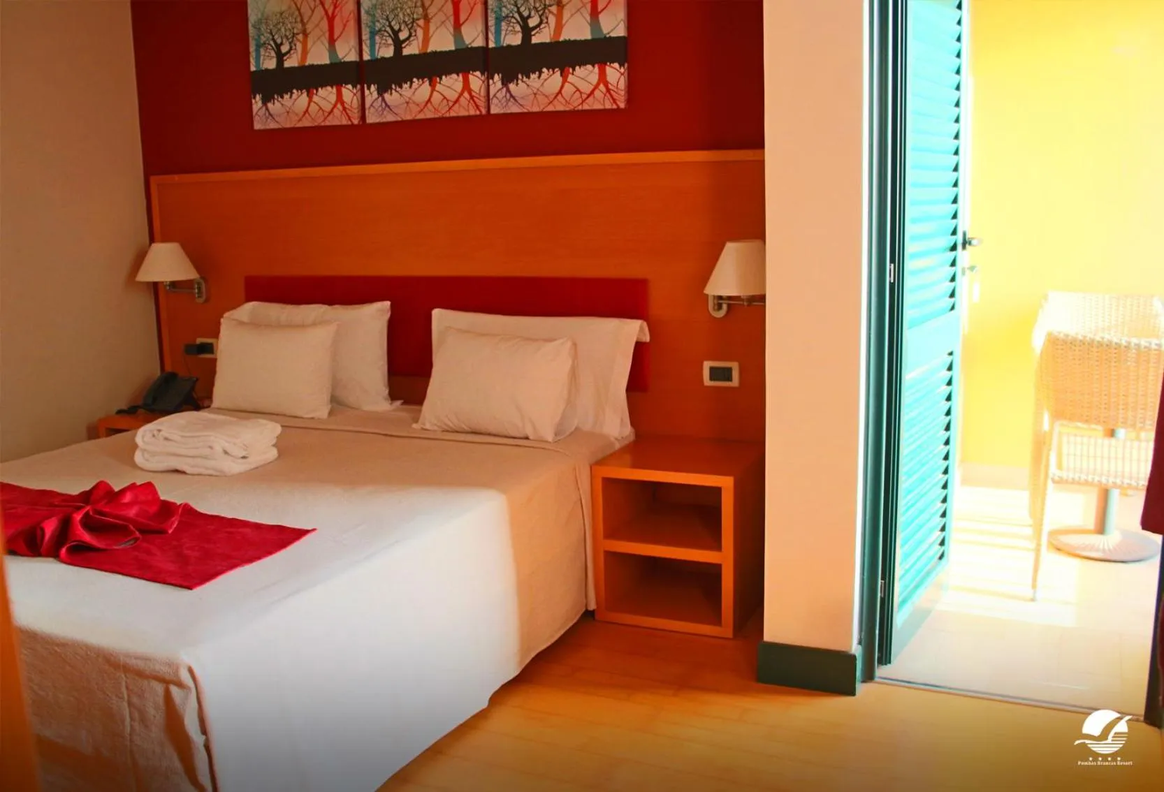 Balcony/Terrace, Bed in Pombas Brancas Resort