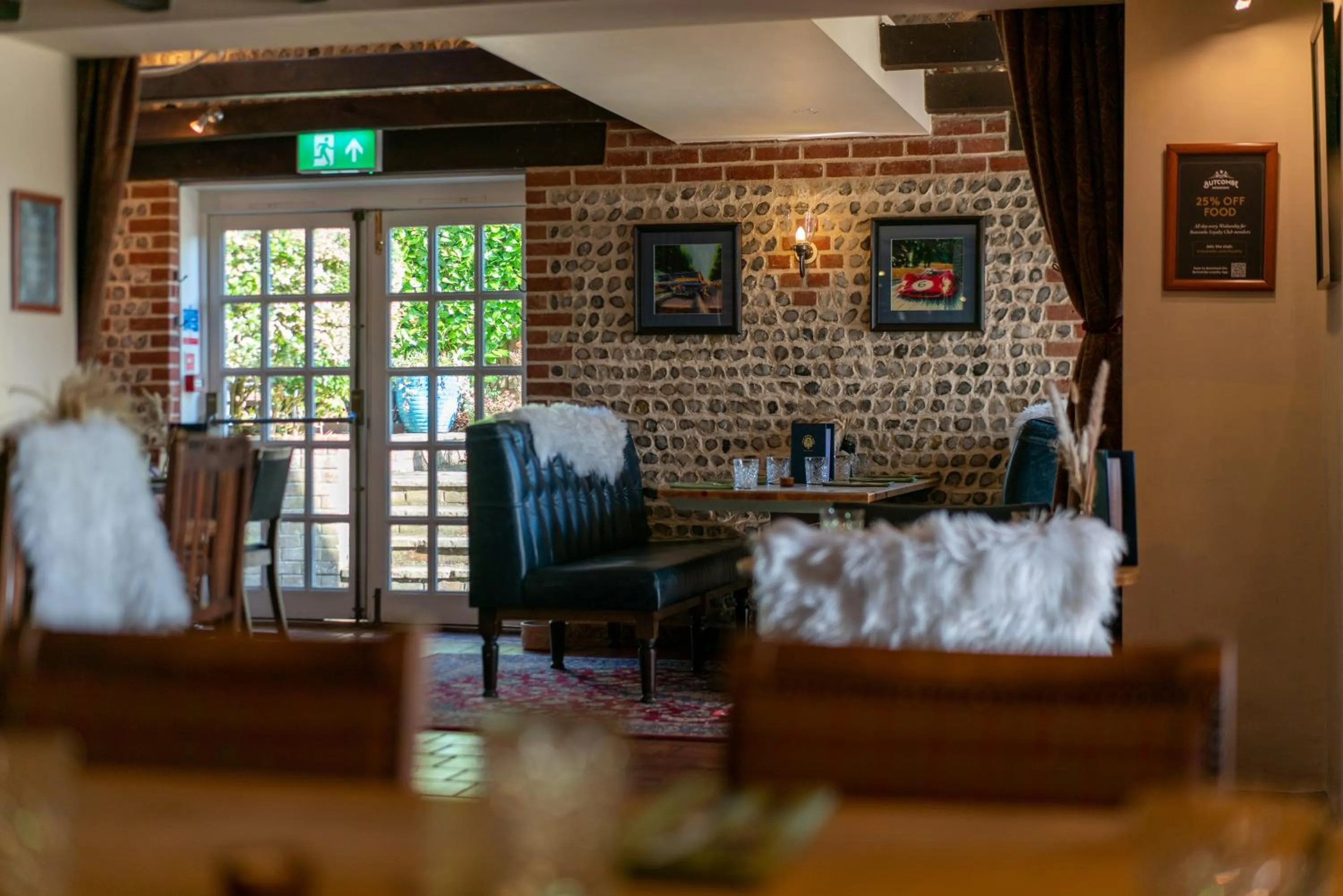 Seating area in The Royal Oak Inn