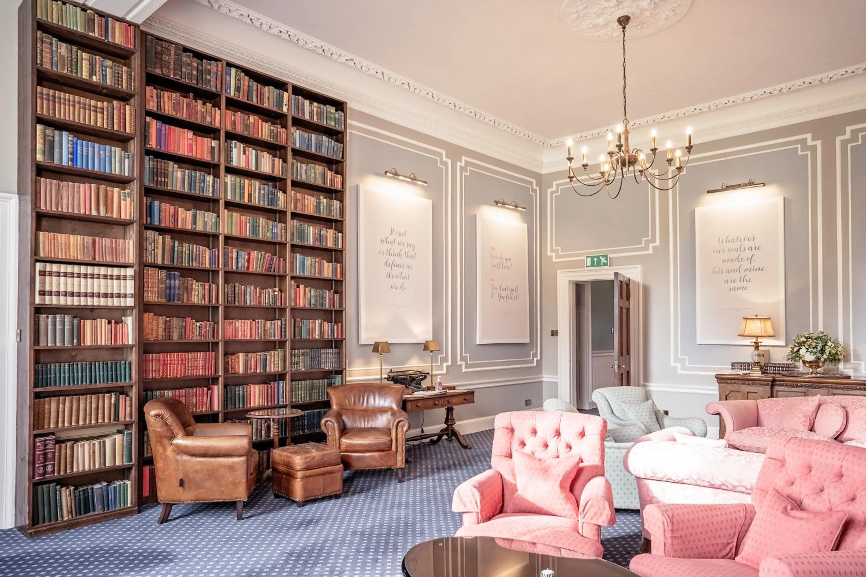 Library in Hawkstone Hall Hotel & Gardens