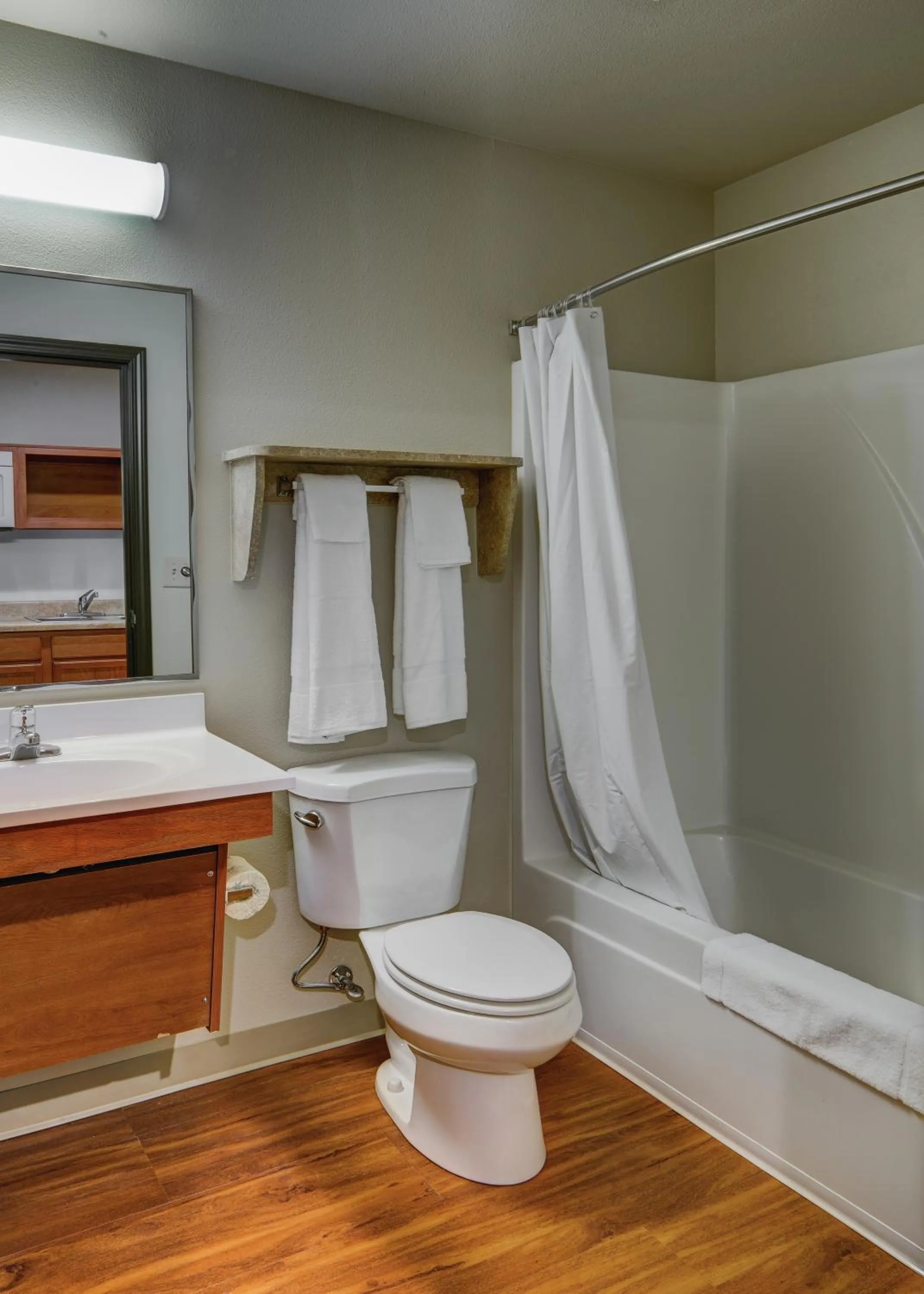 Bathroom in WoodSpring Suites Chesapeake-Norfolk South