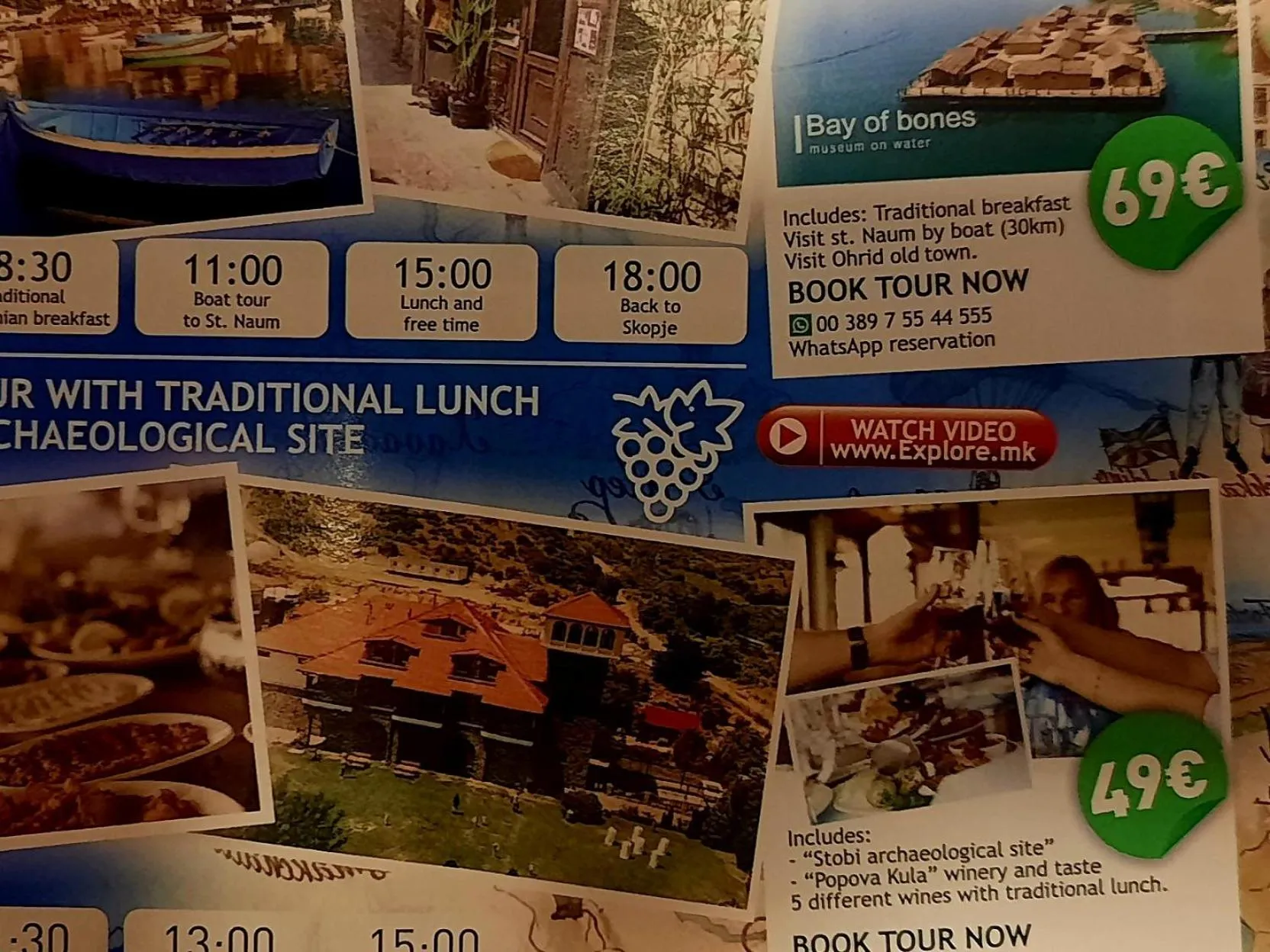 Text overlay in Aloha Apartments with pool