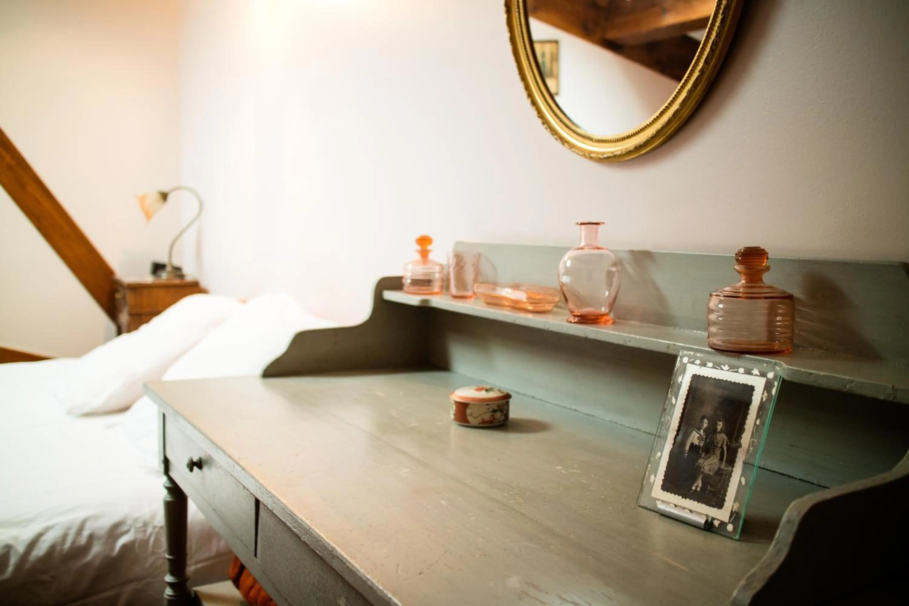 Bed in Logis Hotel - Restaurant La Marbrerie