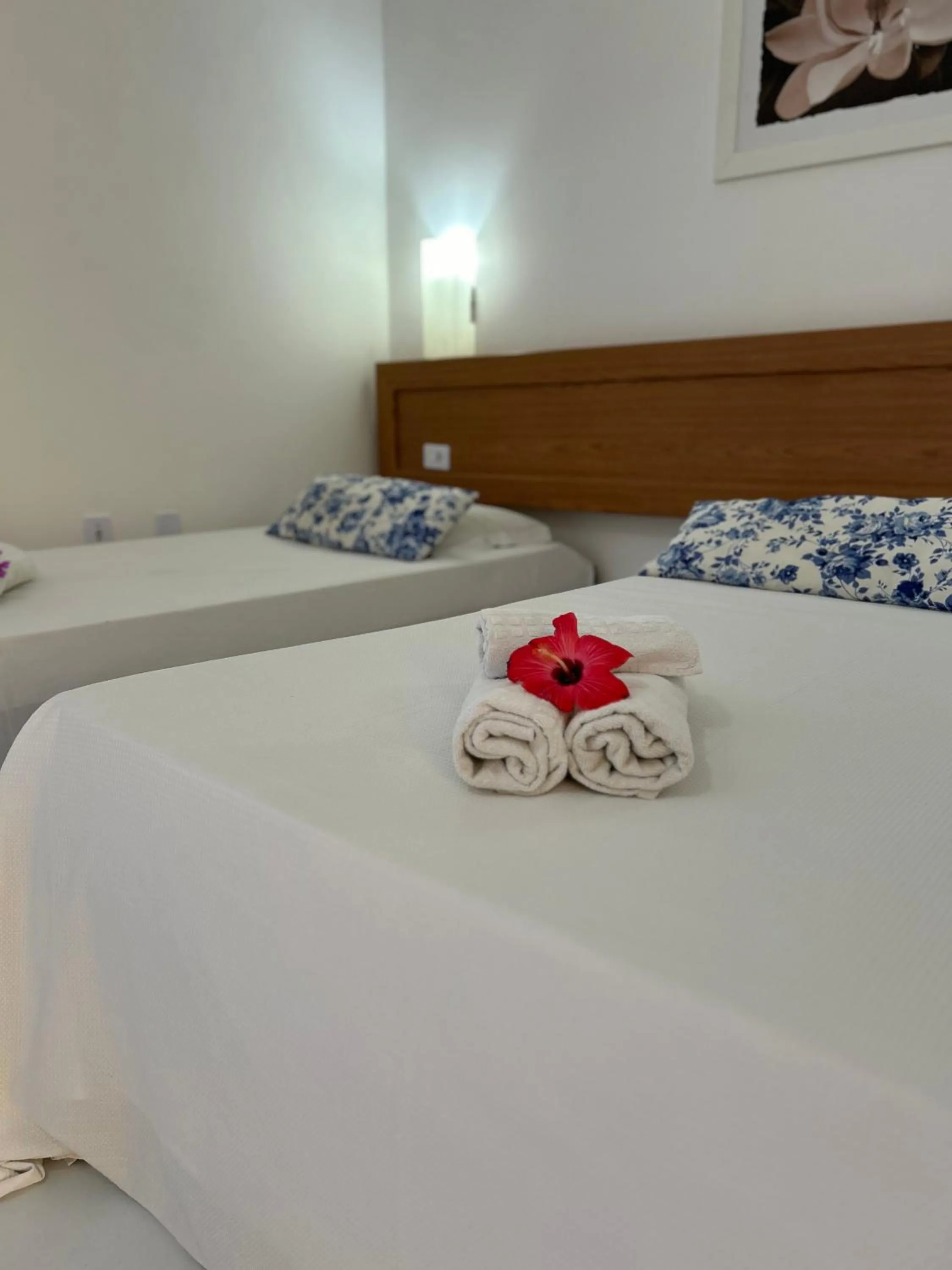 Bed in Pousada Cellina’s mar