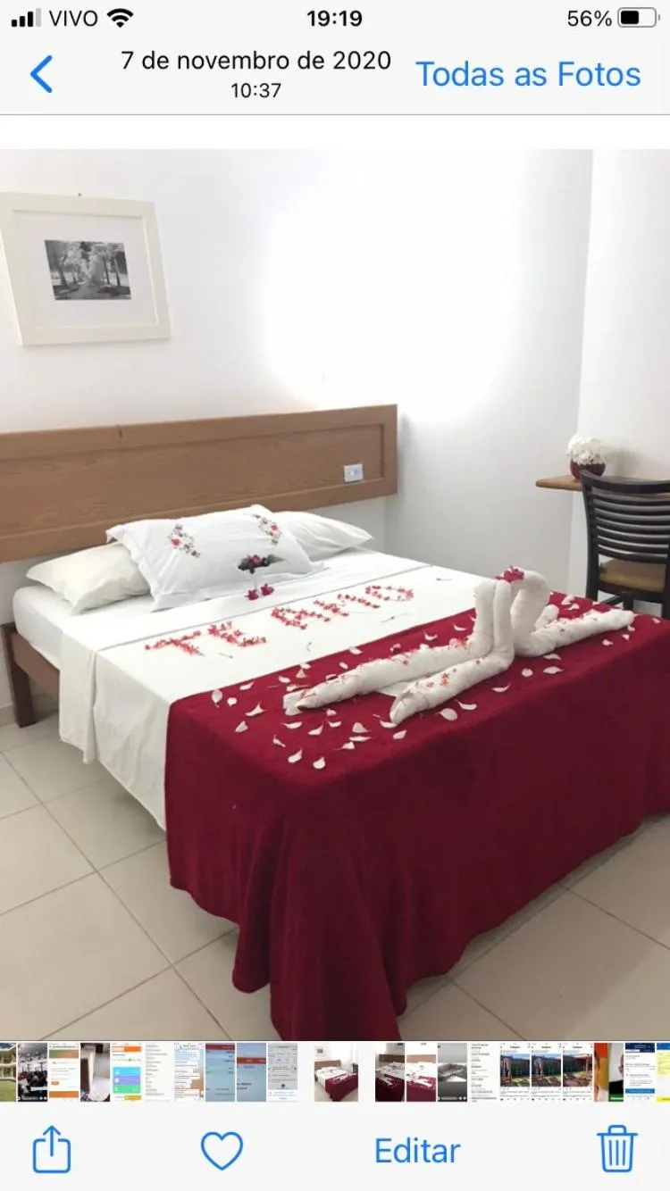 Bed in Pousada Cellina’s mar