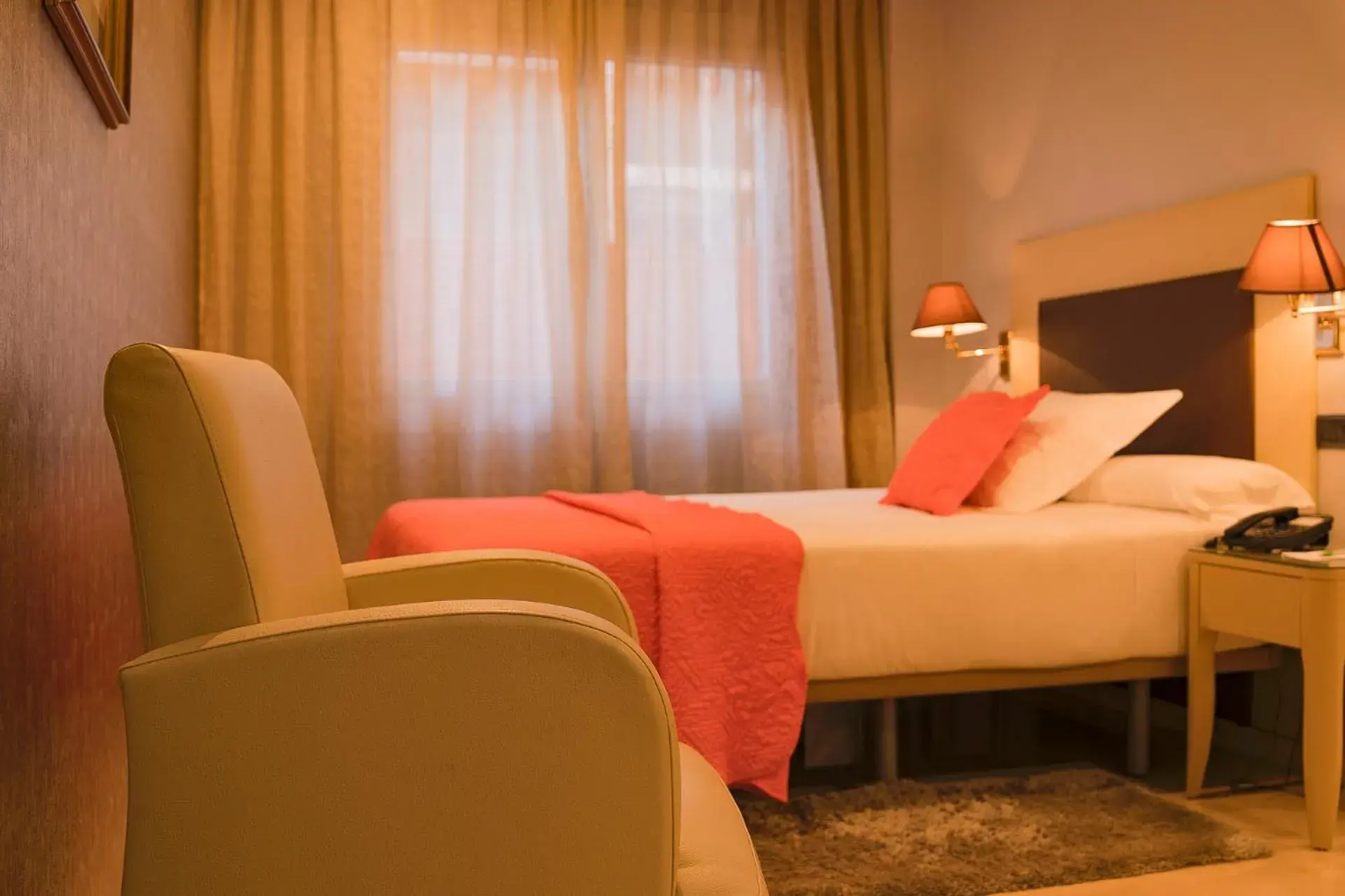 Bed in Hotel Sancho