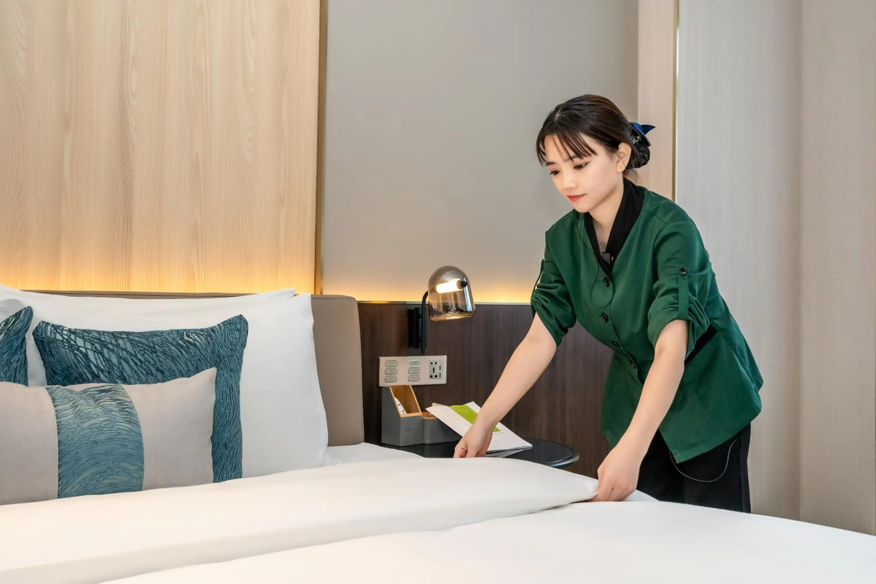 Bed in Anban Hotel Shenzhen