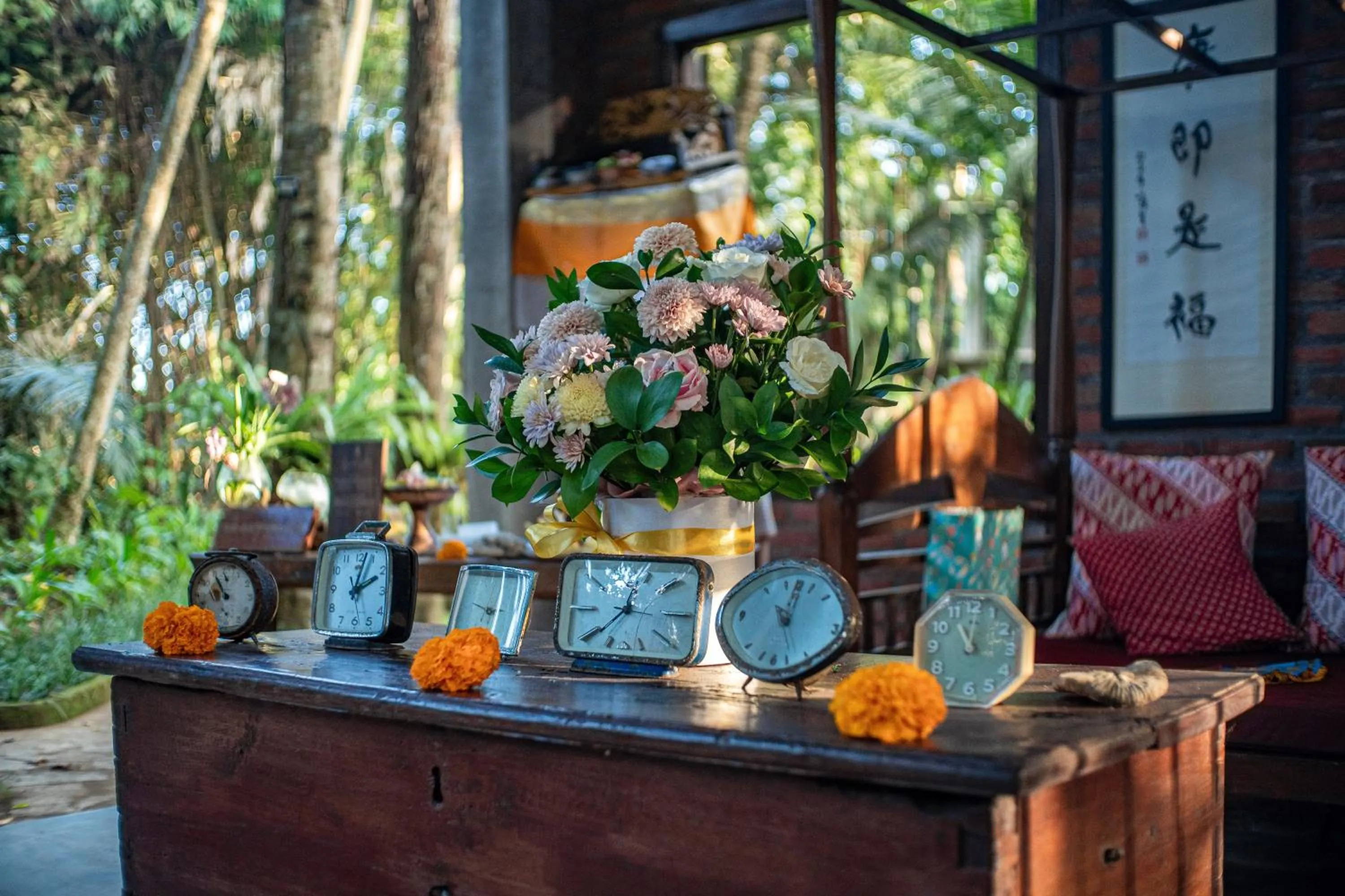 Decorative detail in Gunung An Retreat