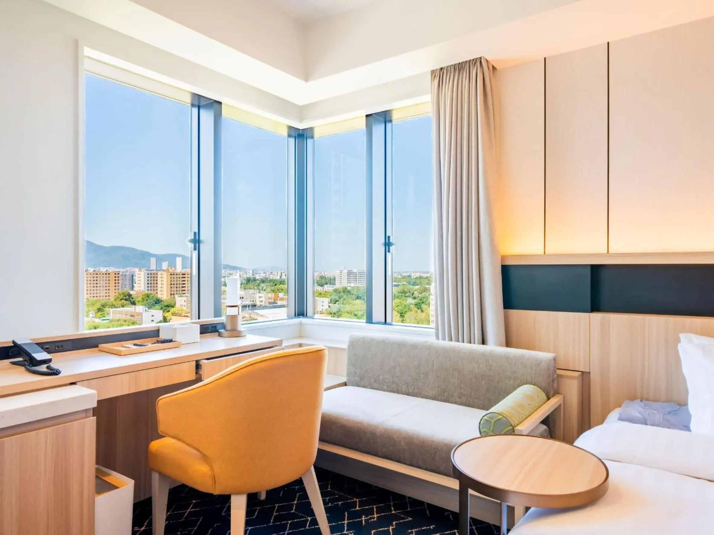 View (from property/room), Bed in Keio Prelia Hotel Sapporo View (from property/room), Bed in Keio Prelia Hotel Sapporo