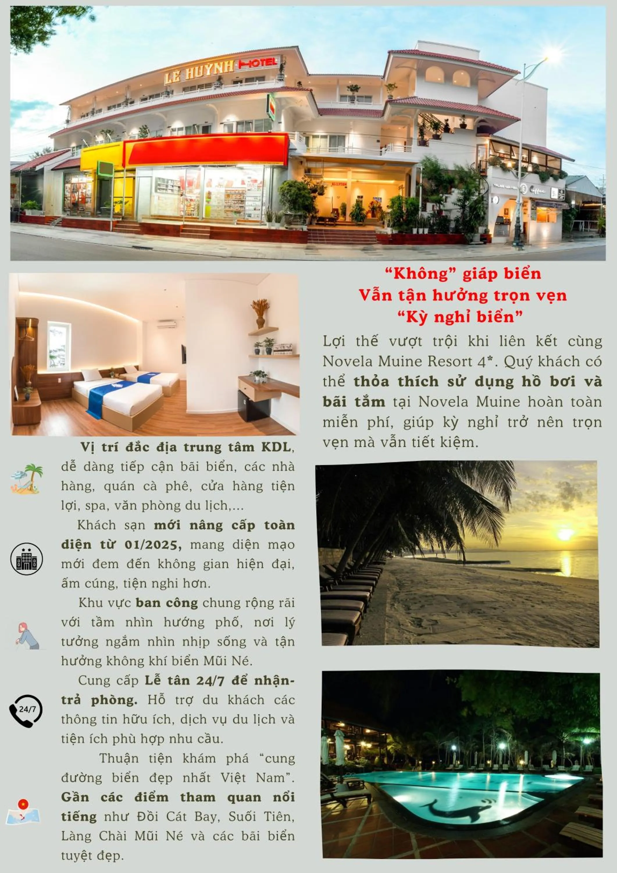 Text overlay in Le Huynh Mui Ne Hotel