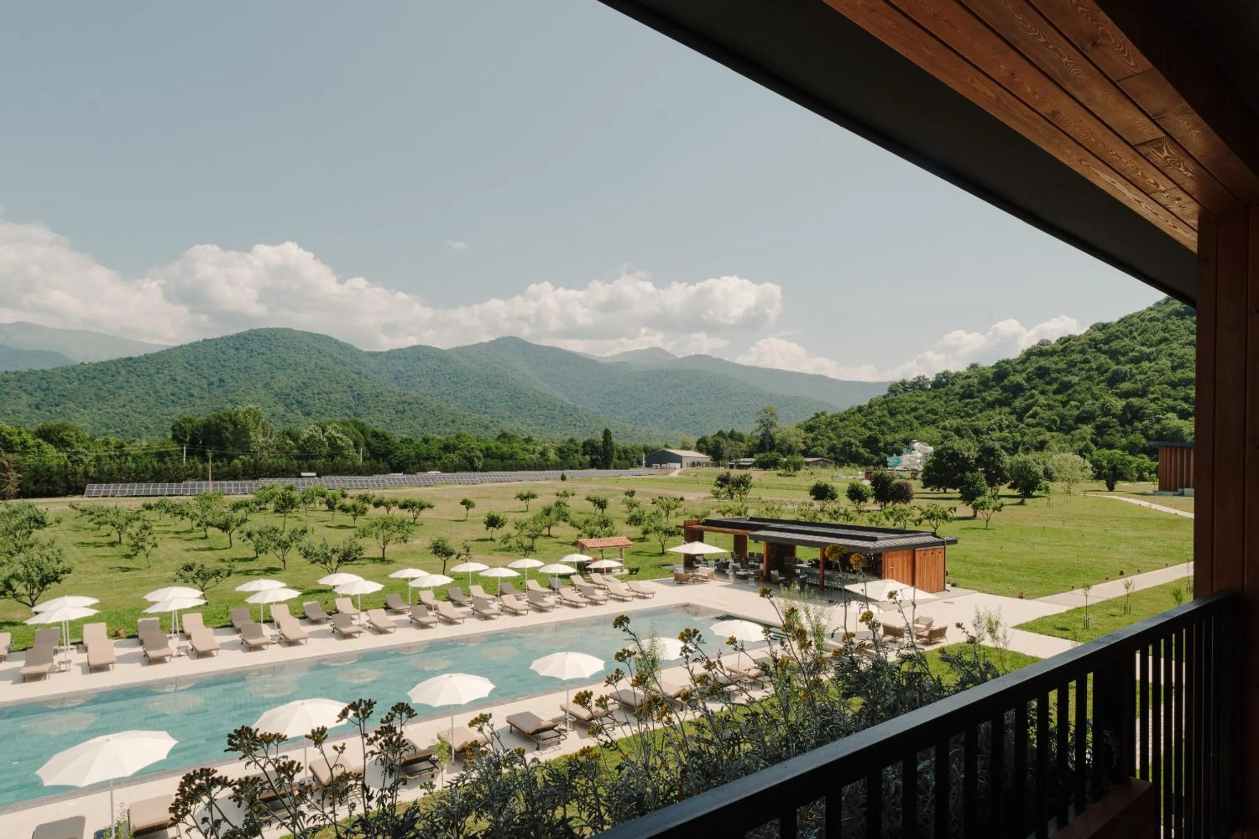 Pool view in Lopota Lake Resort & Spa