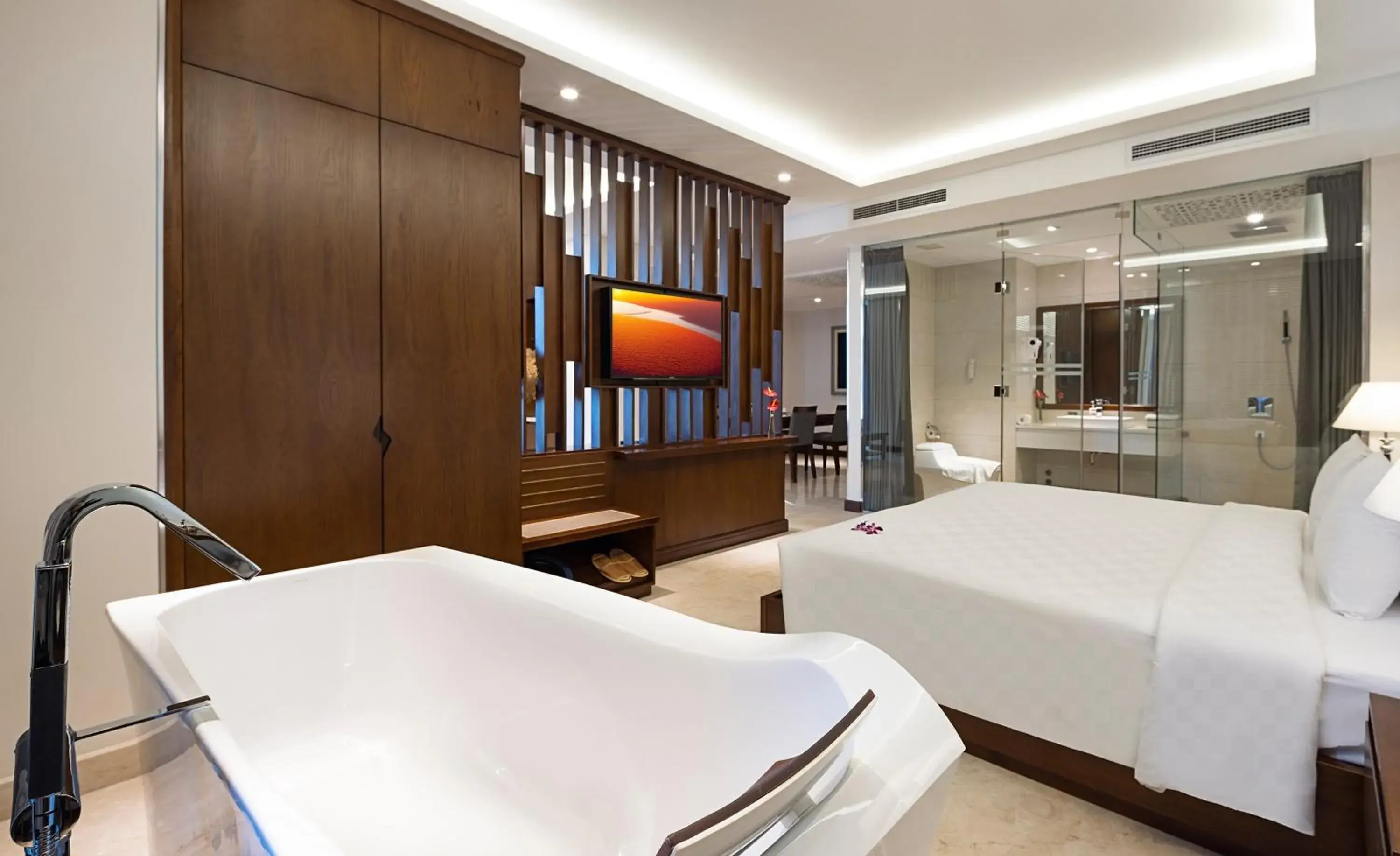 Property building, Bed in Eden Star Saigon Hotel Property building, Bed in Eden Star Saigon Hotel