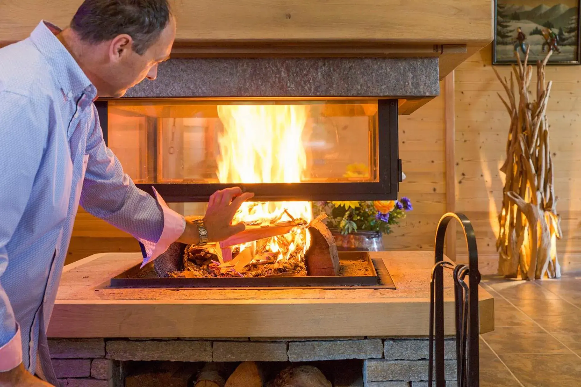 Living room in Chalet-Hôtel Le Beausoleil, The Originals Relais Living room in Chalet-Hôtel Le Beausoleil, The Originals Relais
