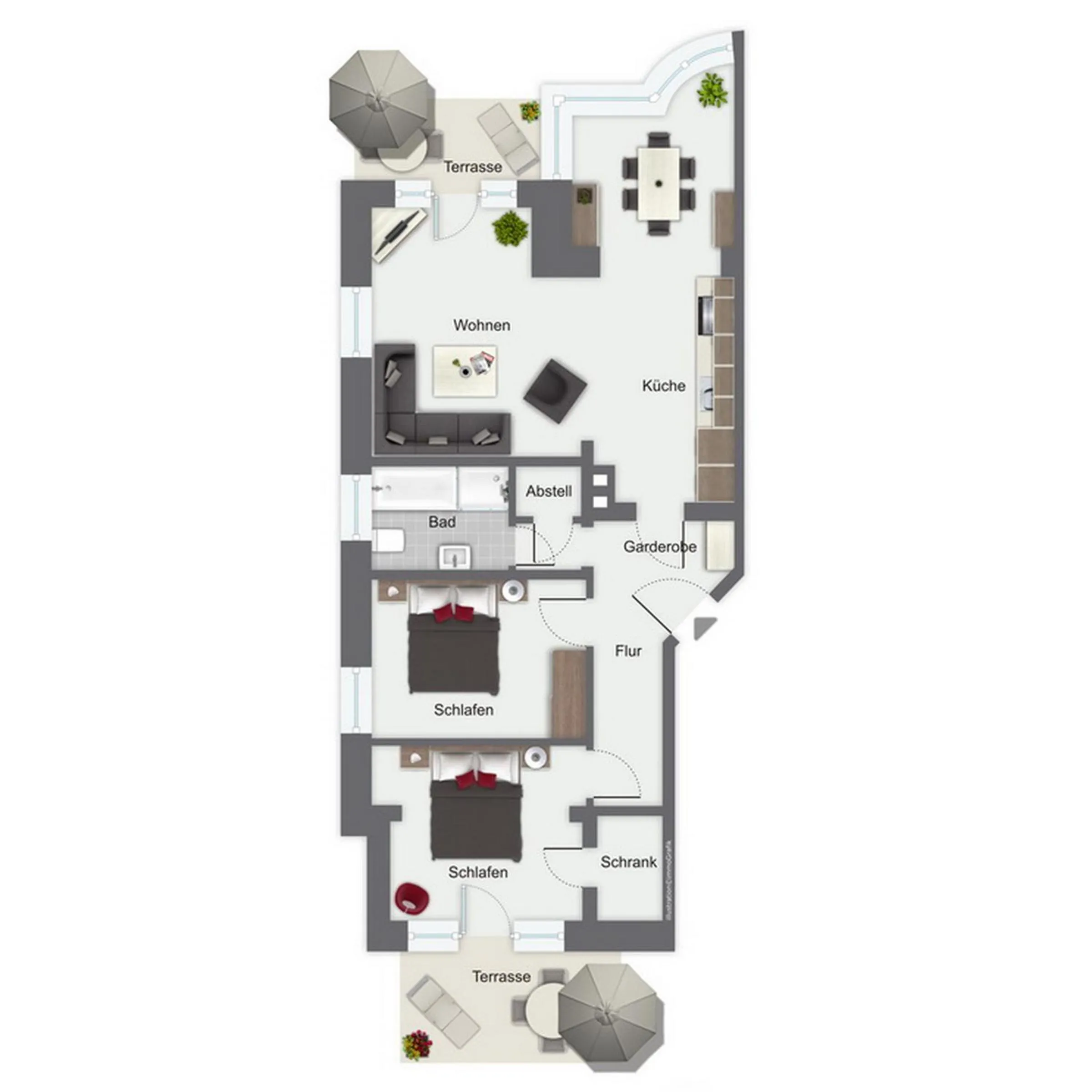 Floor plan in Villa Triton Wohnung 03