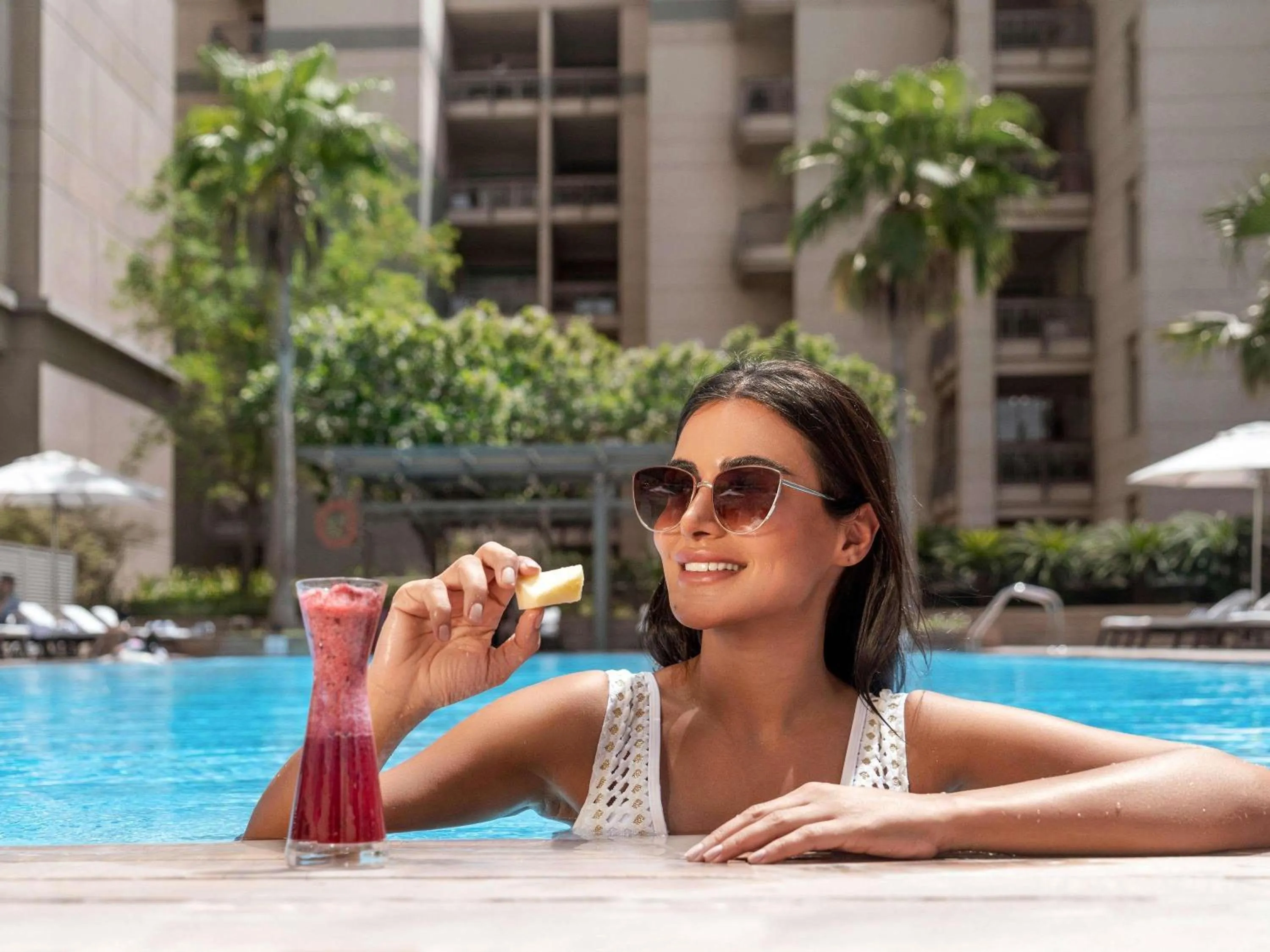 Pool view in Swissôtel Al Ghurair Dubai - Deira & Creek