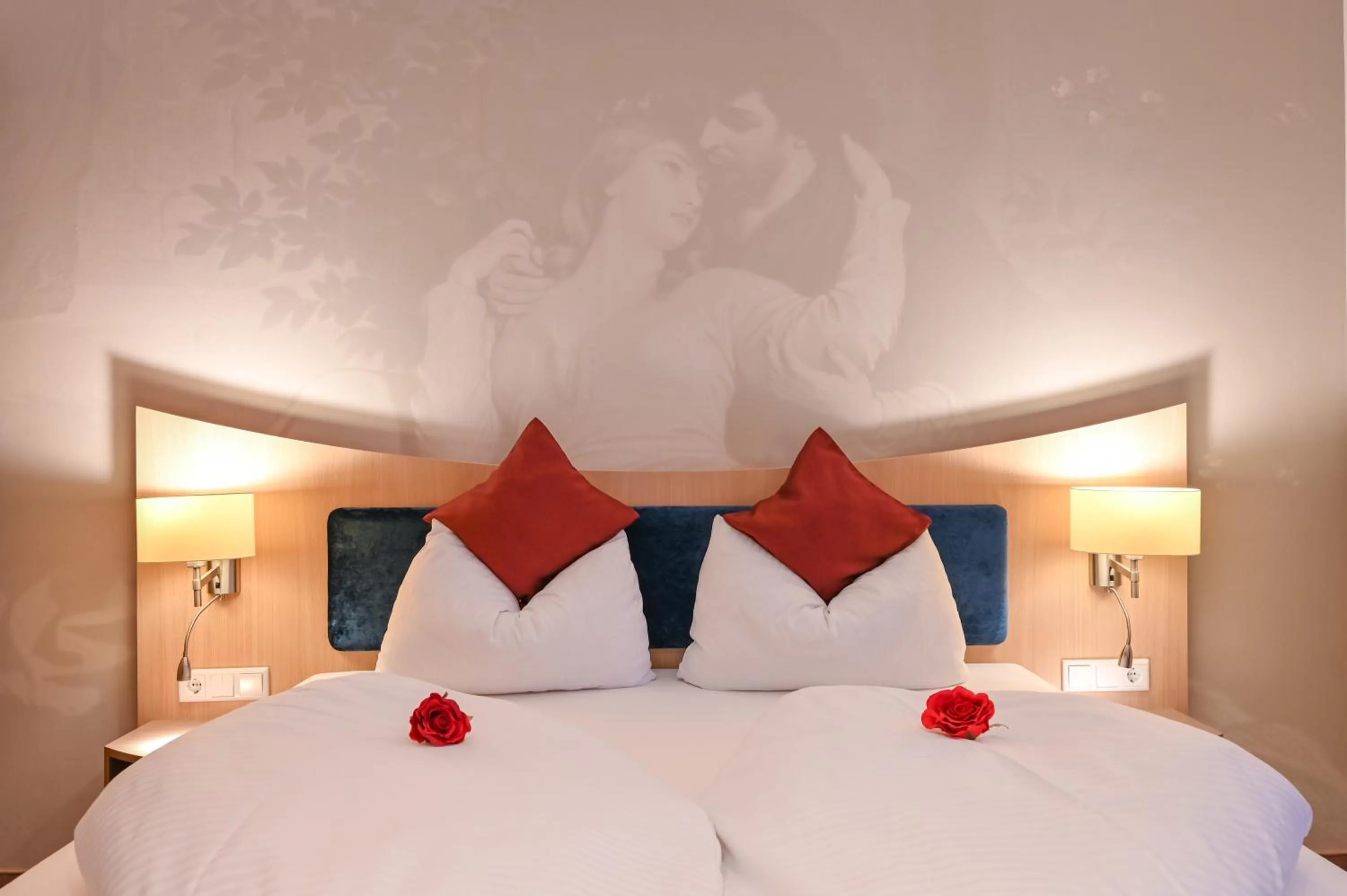 Bed in Villa Ludwig Suite Hotel