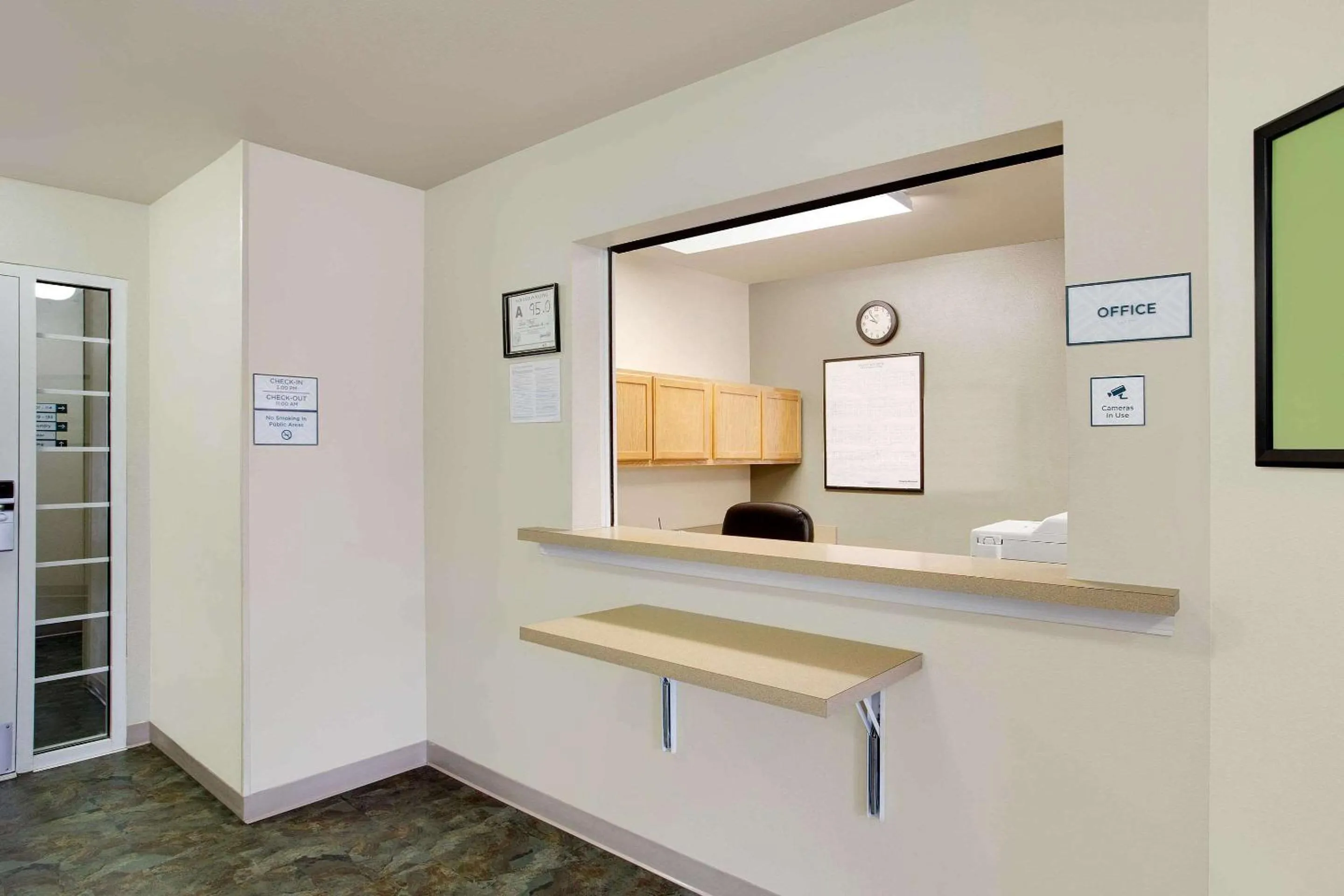 Lobby or reception in WoodSpring Suites Raleigh Northeast Wake Forest