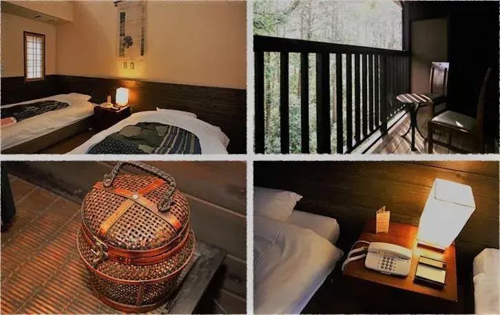 Photo of the whole room, Bed in Shimantonoyado Photo of the whole room, Bed in Shimantonoyado