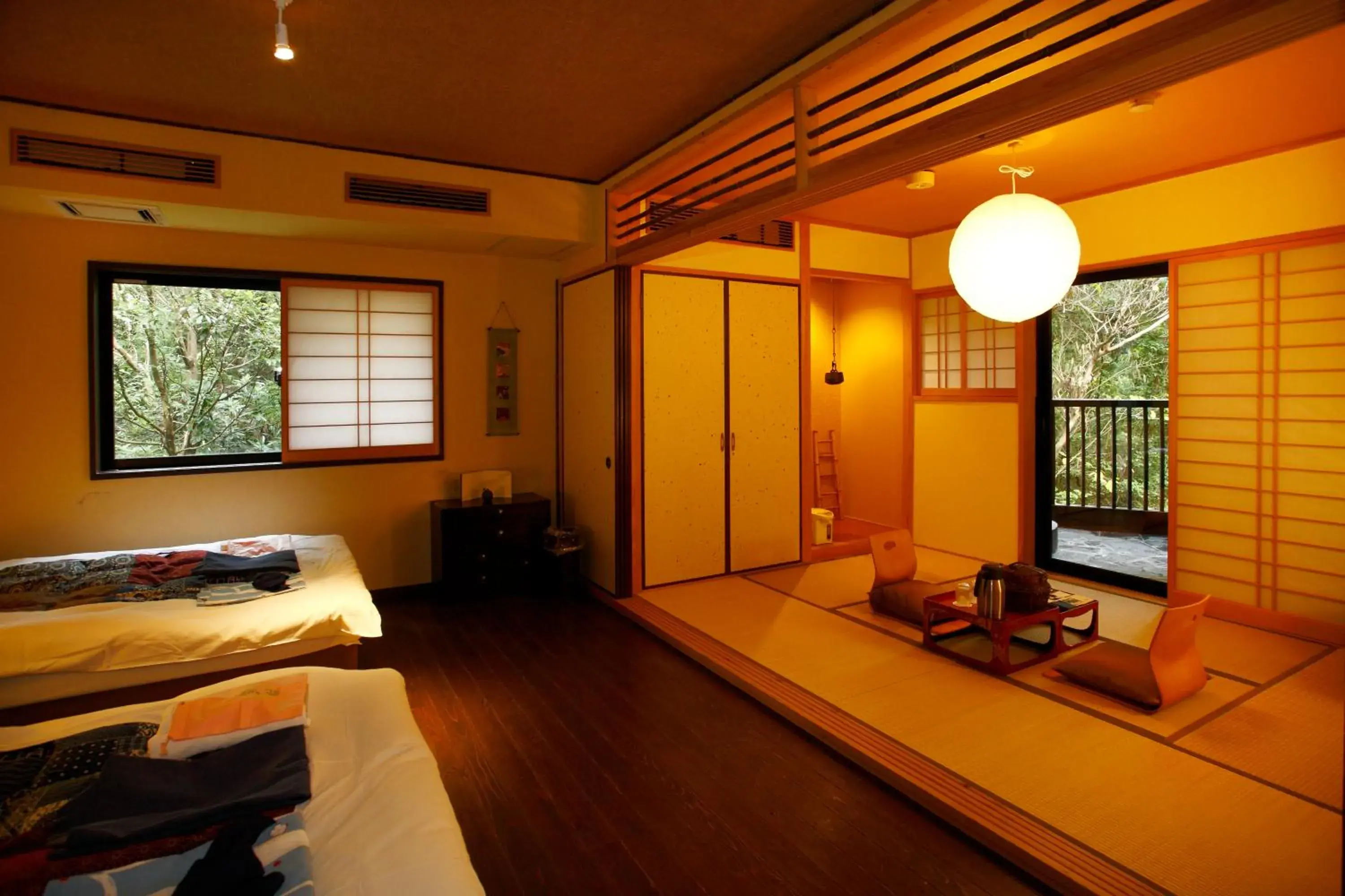 Bed in Shimantonoyado Bed in Shimantonoyado