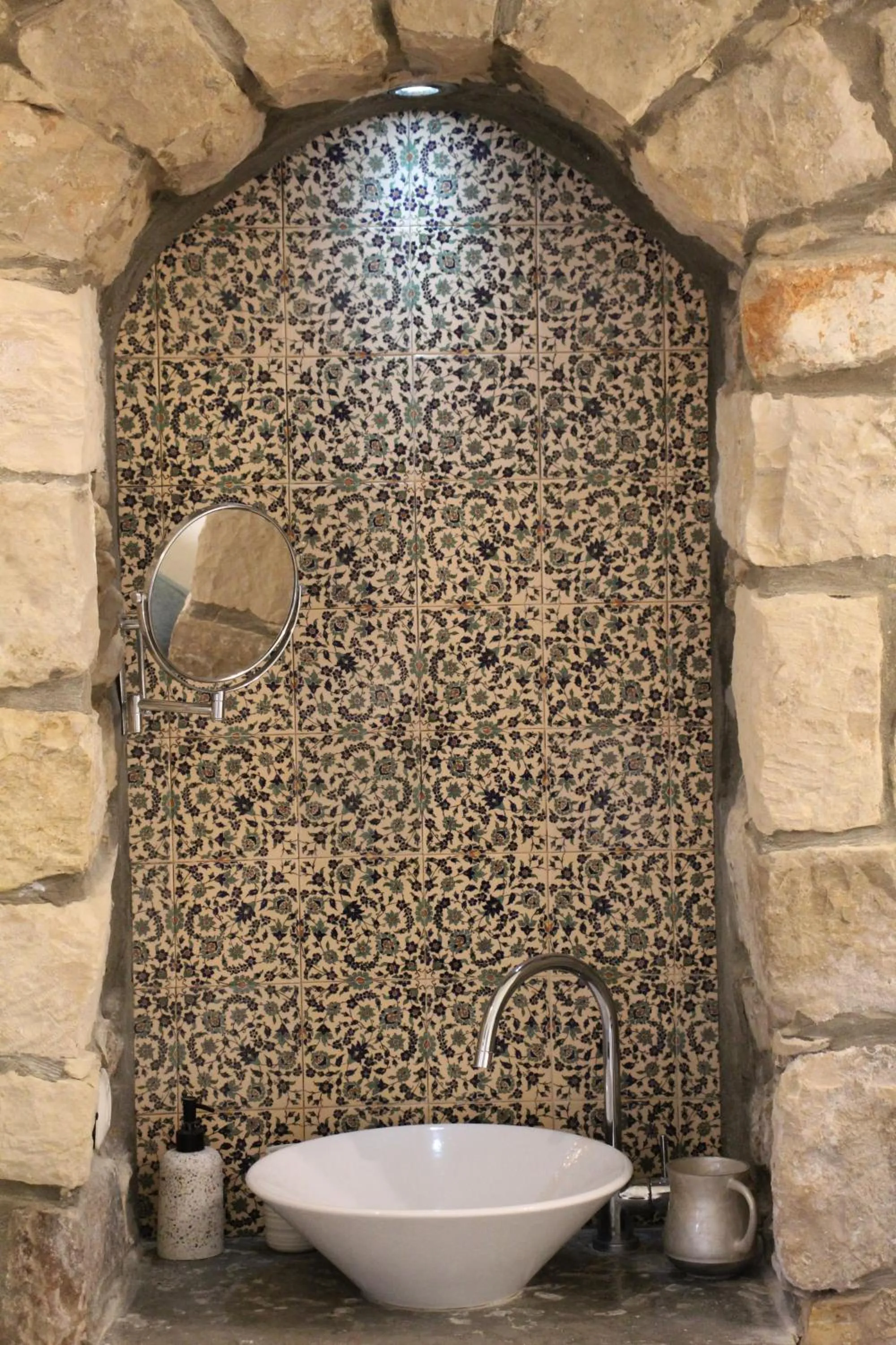 Decorative detail in Artists' Colony Inn Zefat