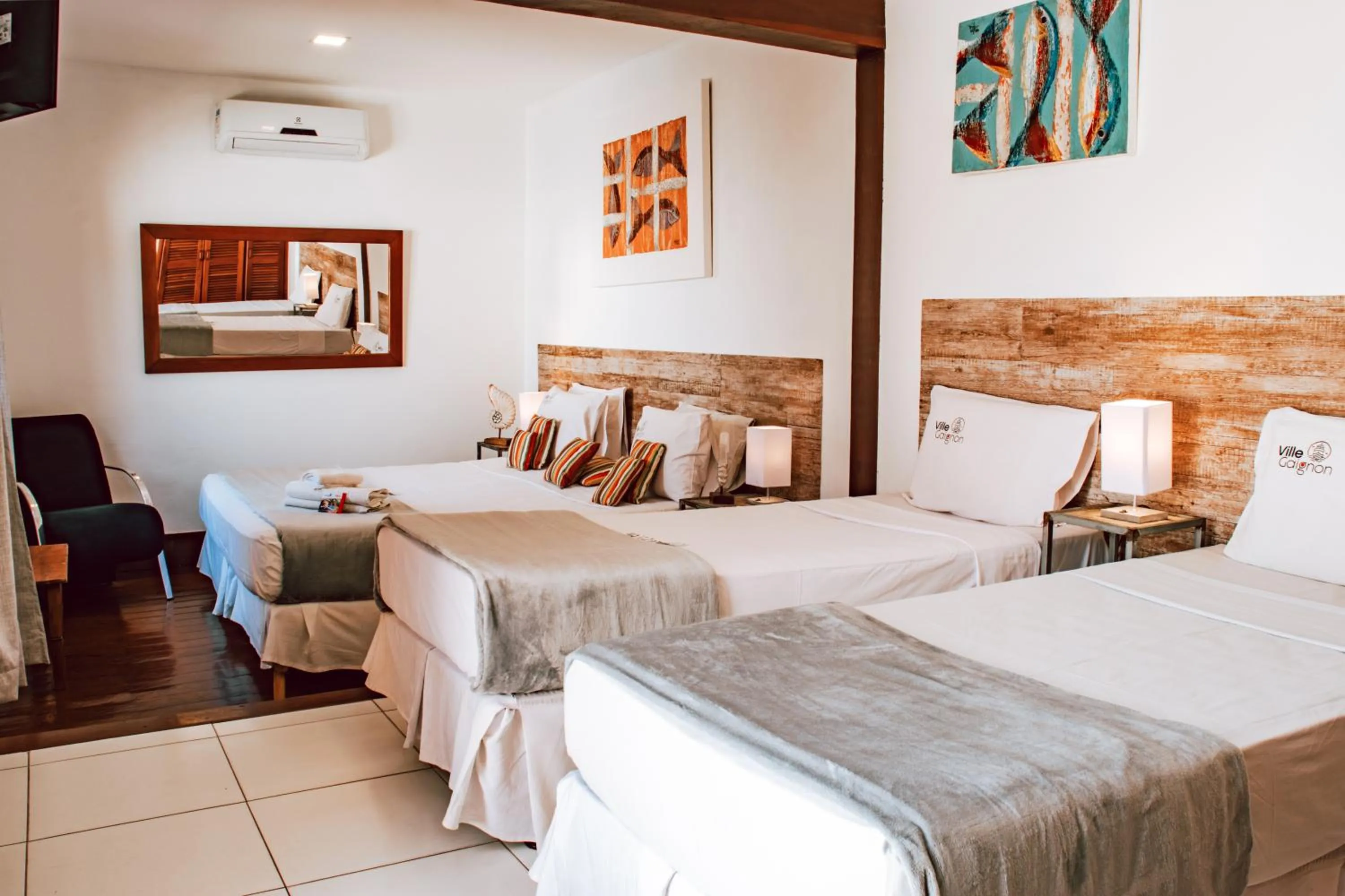 Bed in Pousada Villegaignon