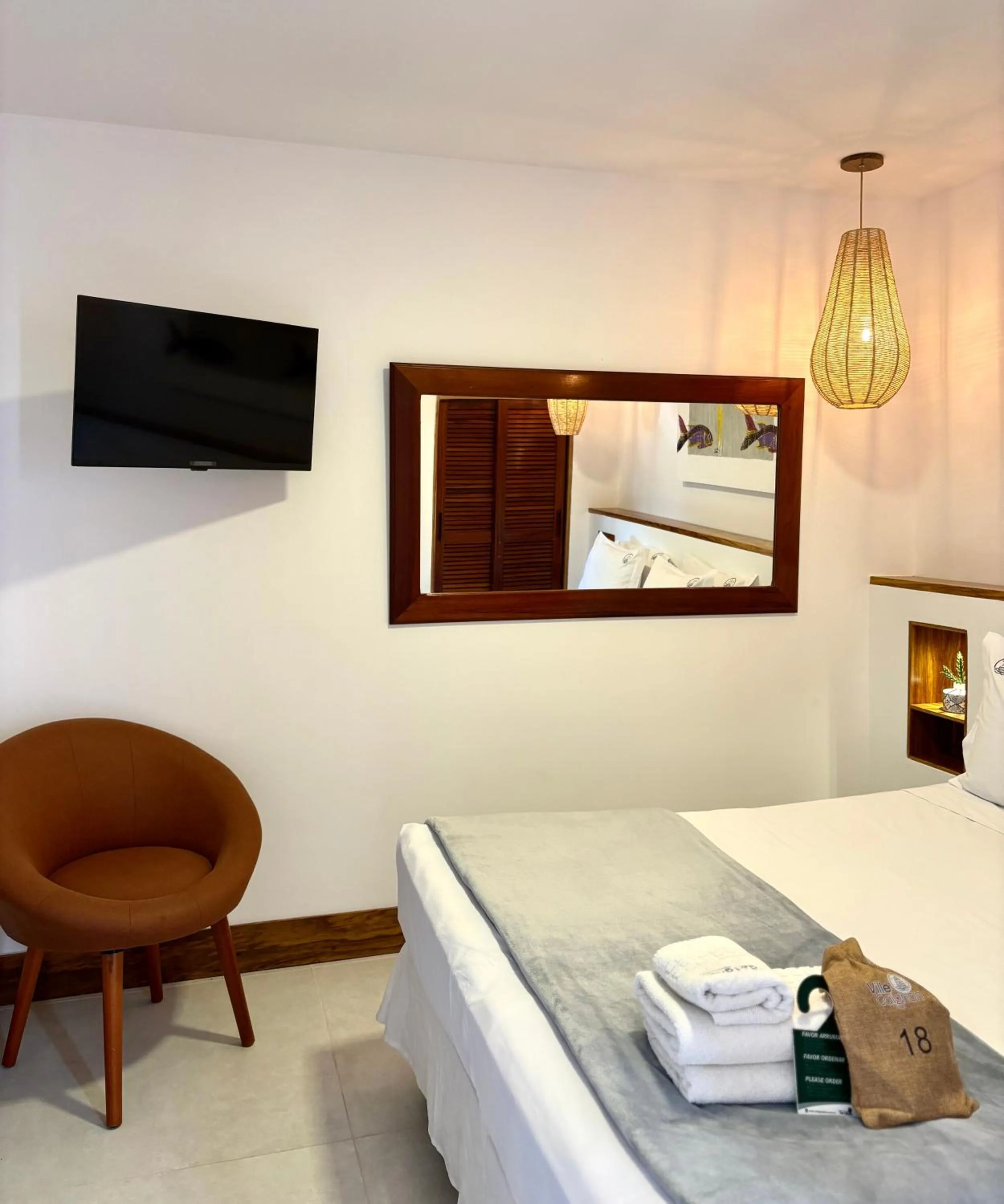 Bed in Pousada Villegaignon