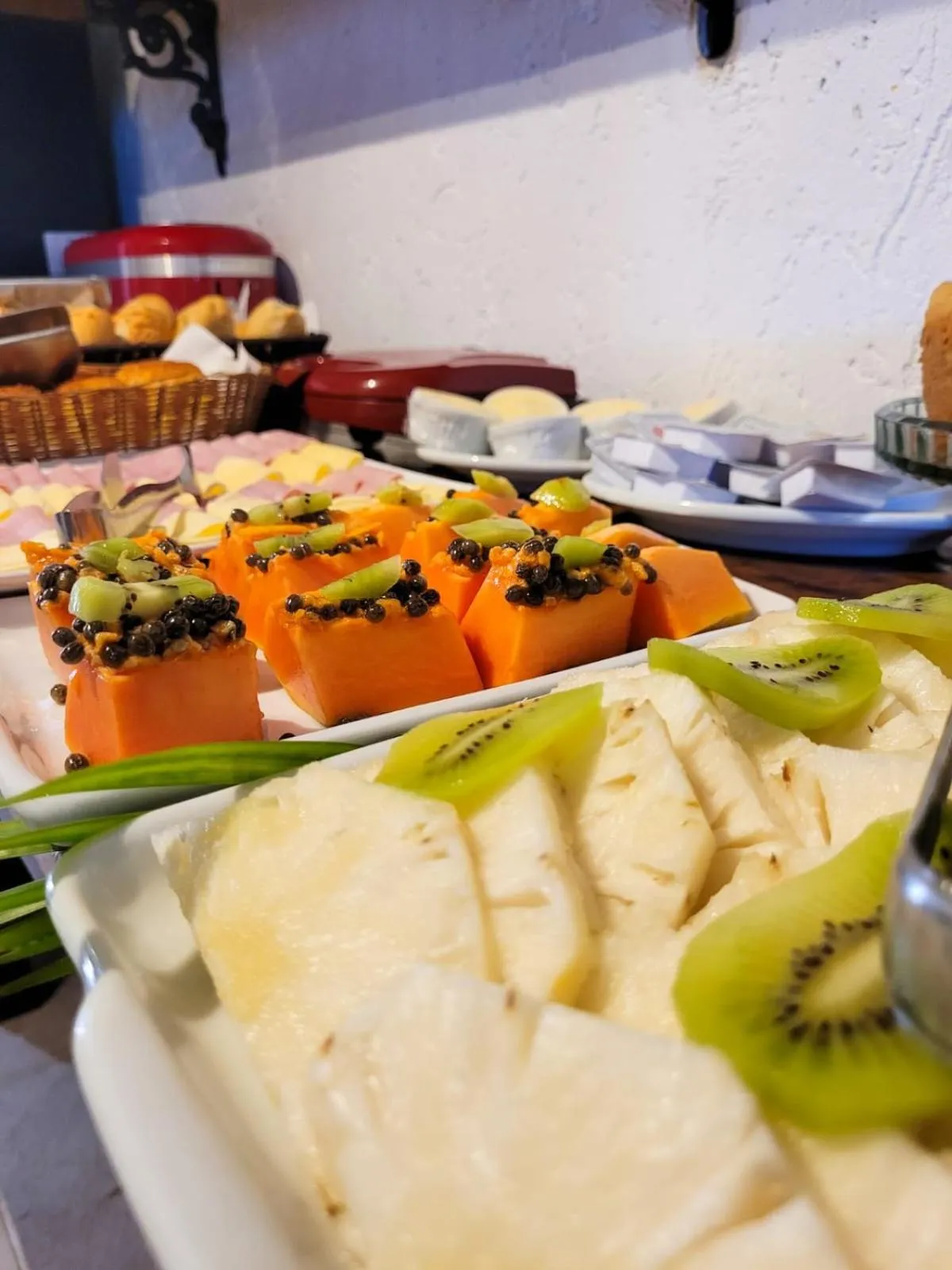 Buffet breakfast in Pousada Villegaignon