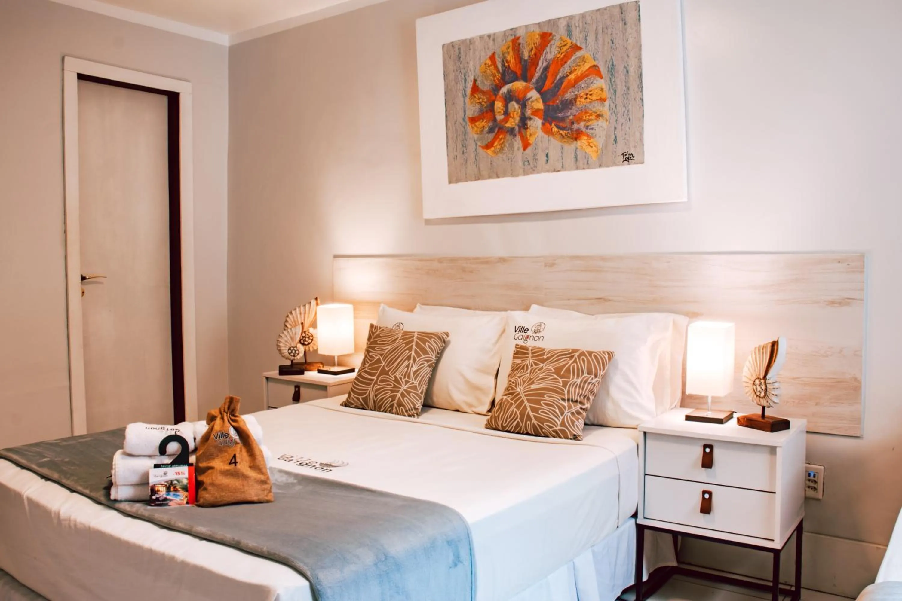 Bed in Pousada Villegaignon