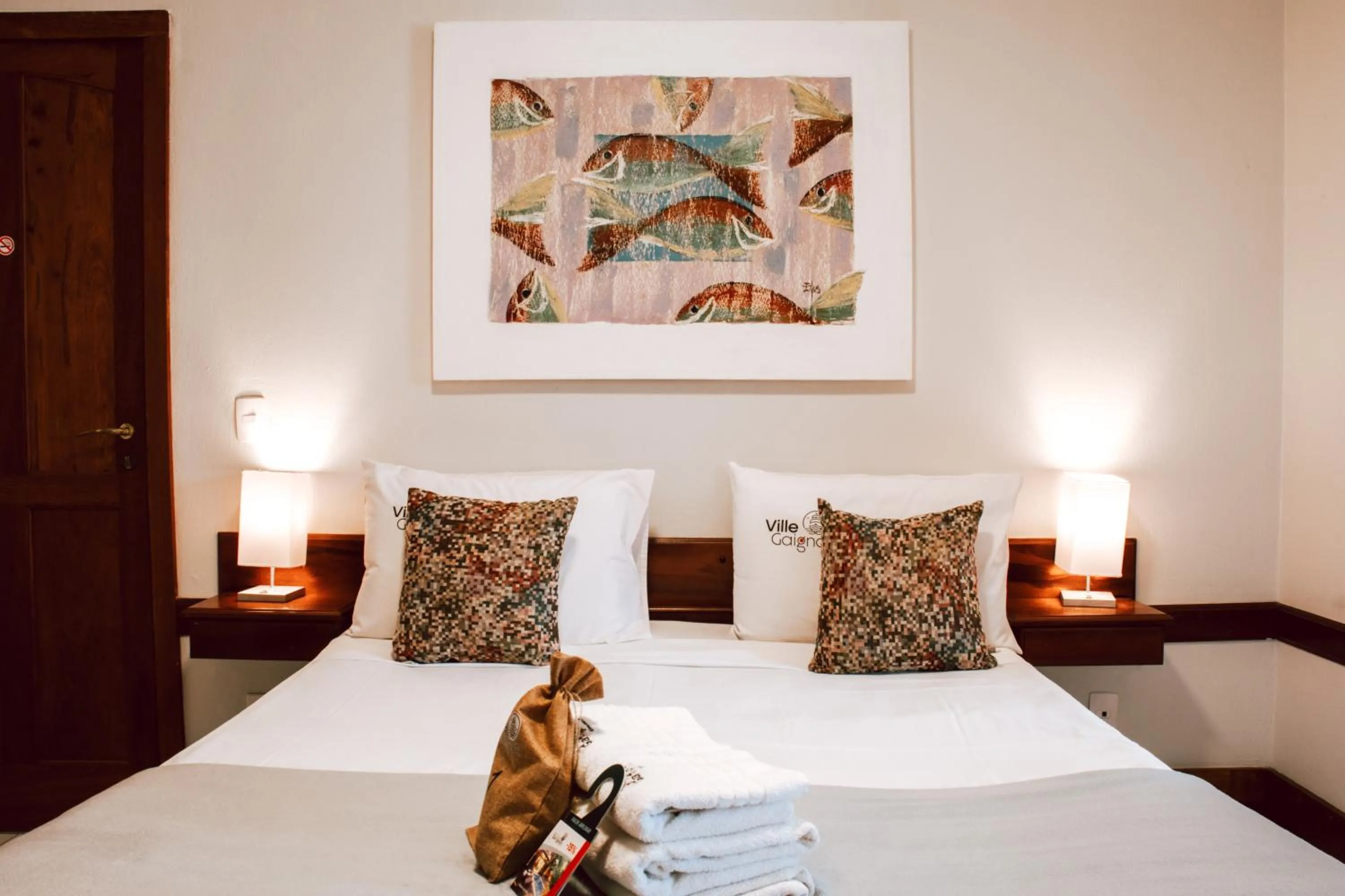 Bed in Pousada Villegaignon