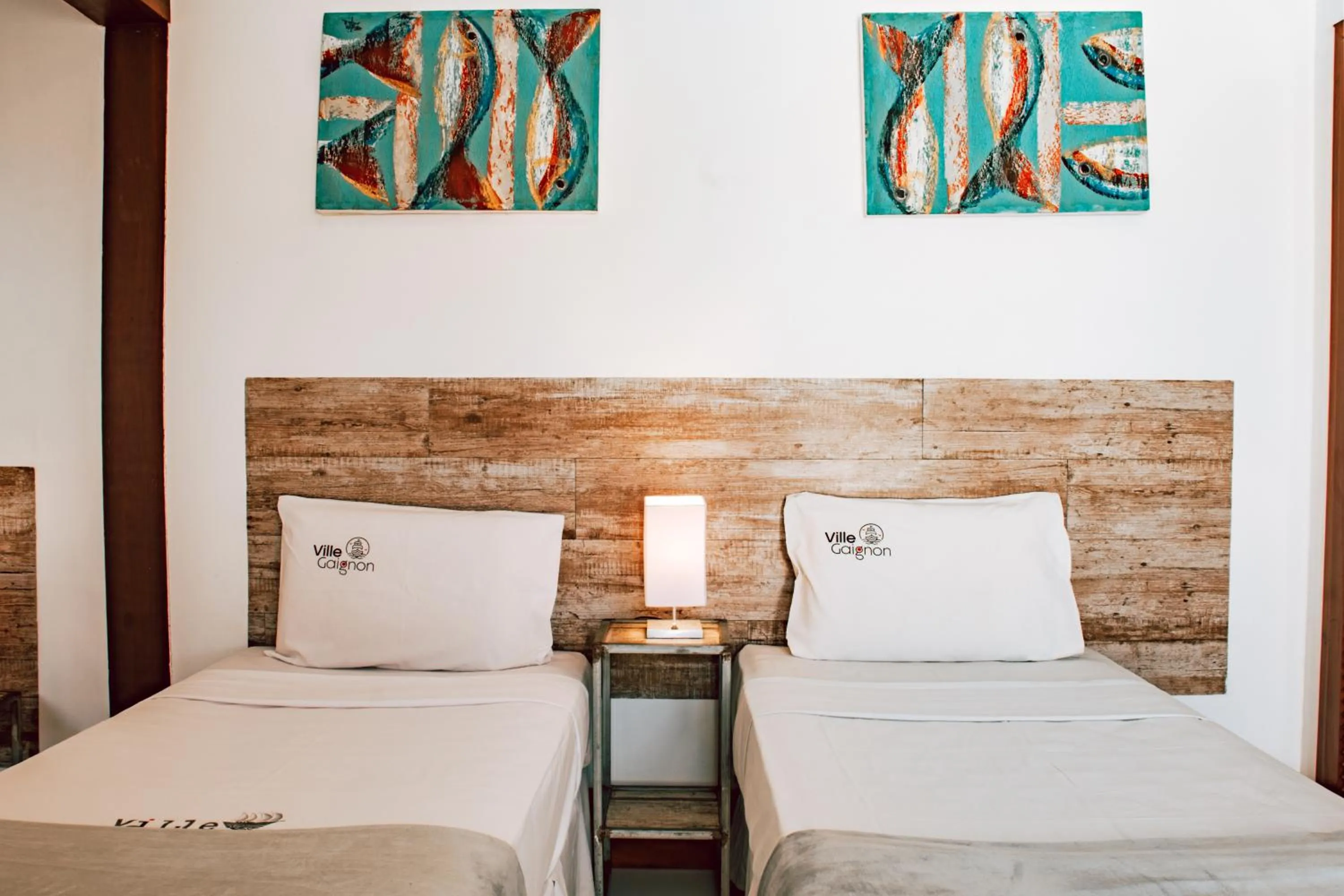 Bed in Pousada Villegaignon