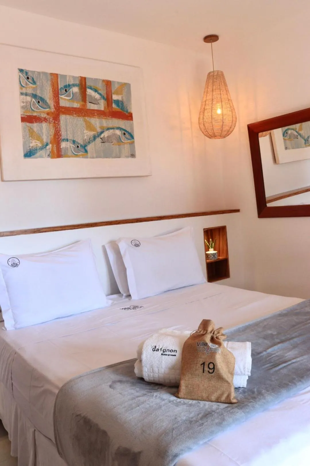 Bed in Pousada Villegaignon