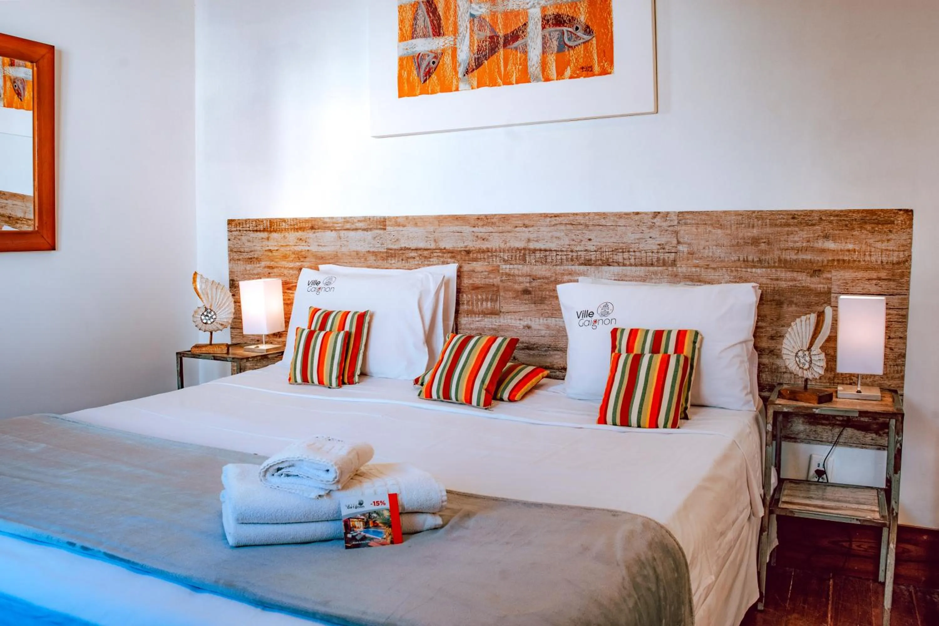 Bed in Pousada Villegaignon