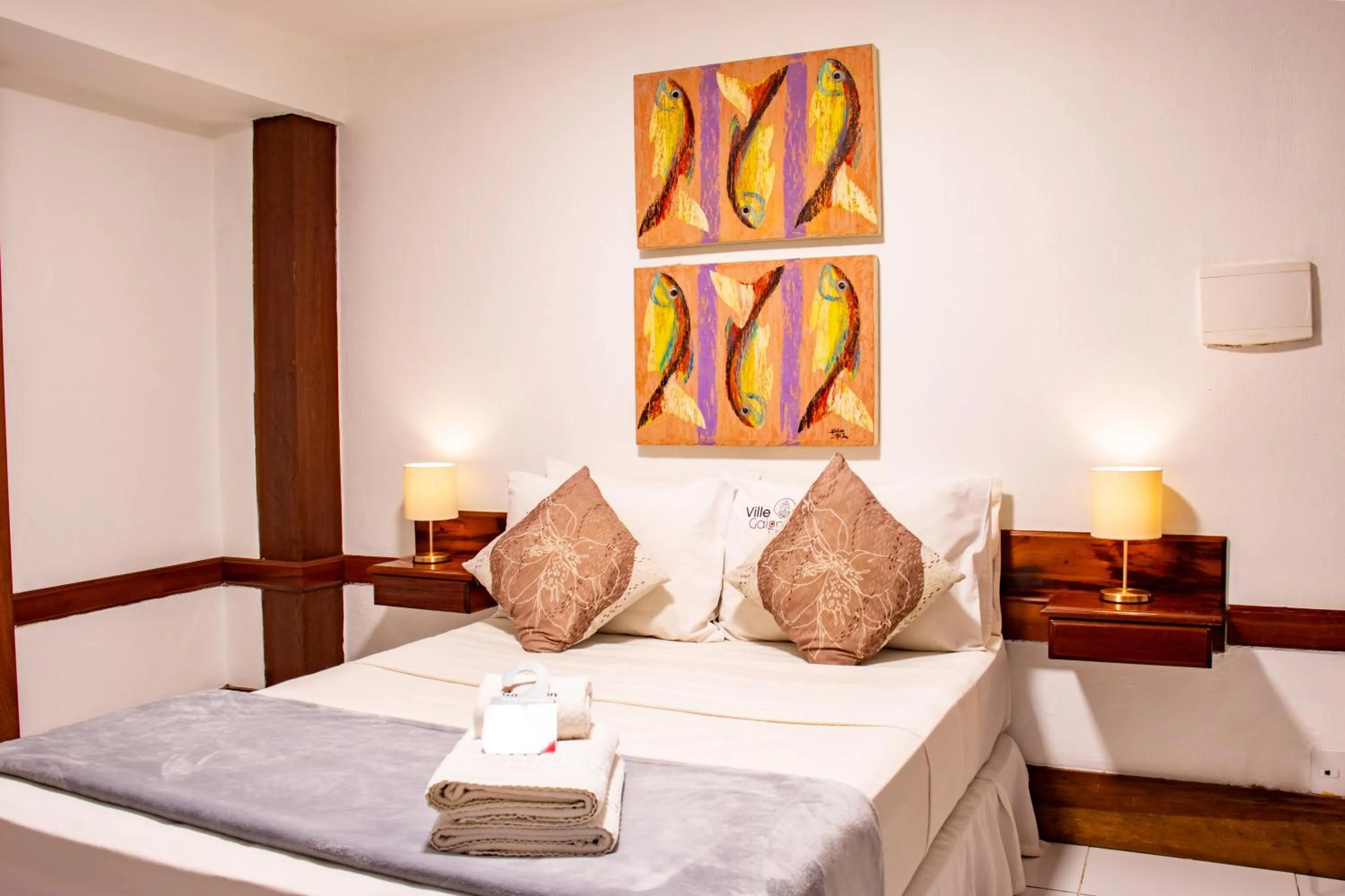 Bed in Pousada Villegaignon