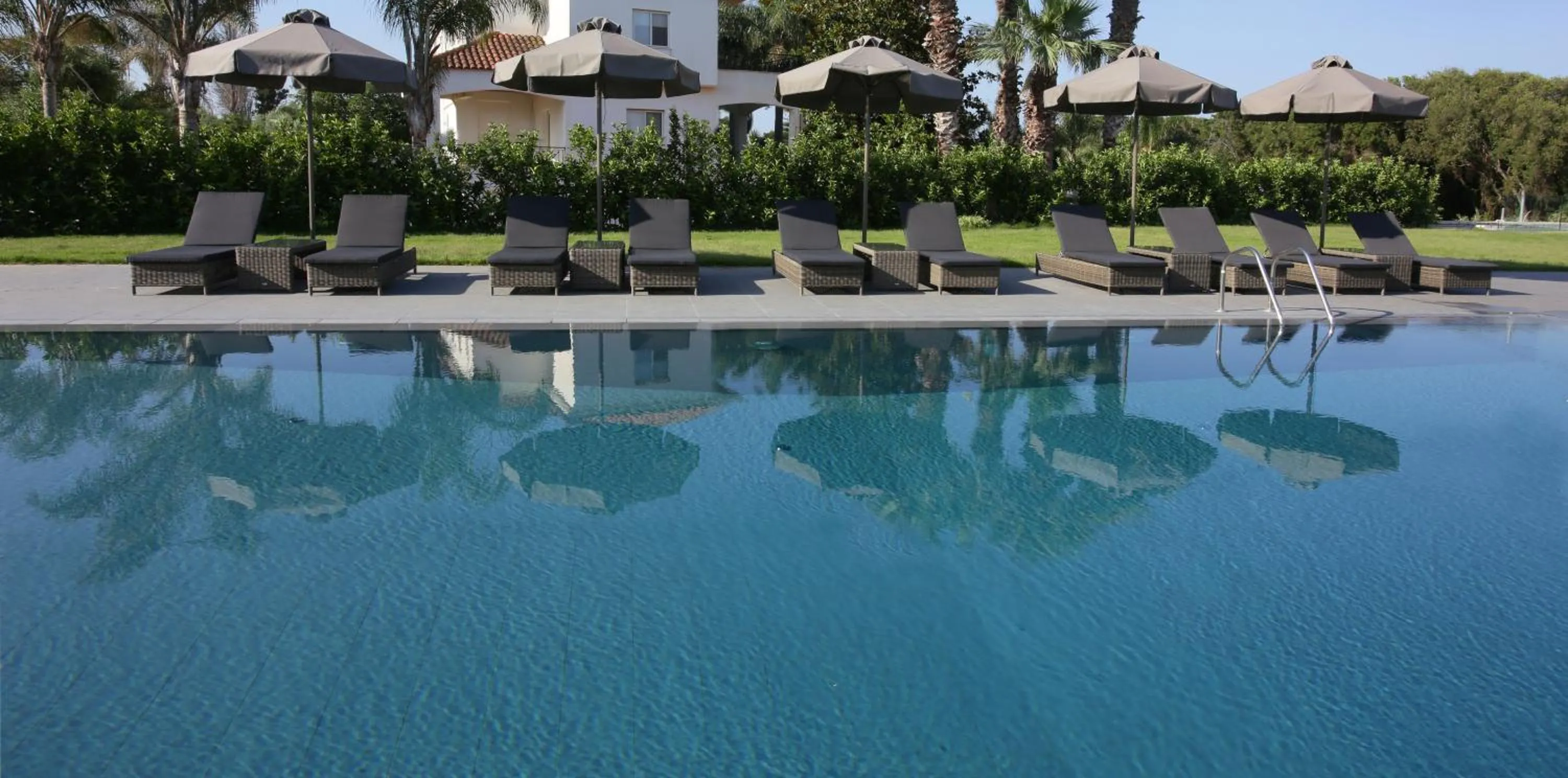 Pool view in Lagouvardos Village Hotel