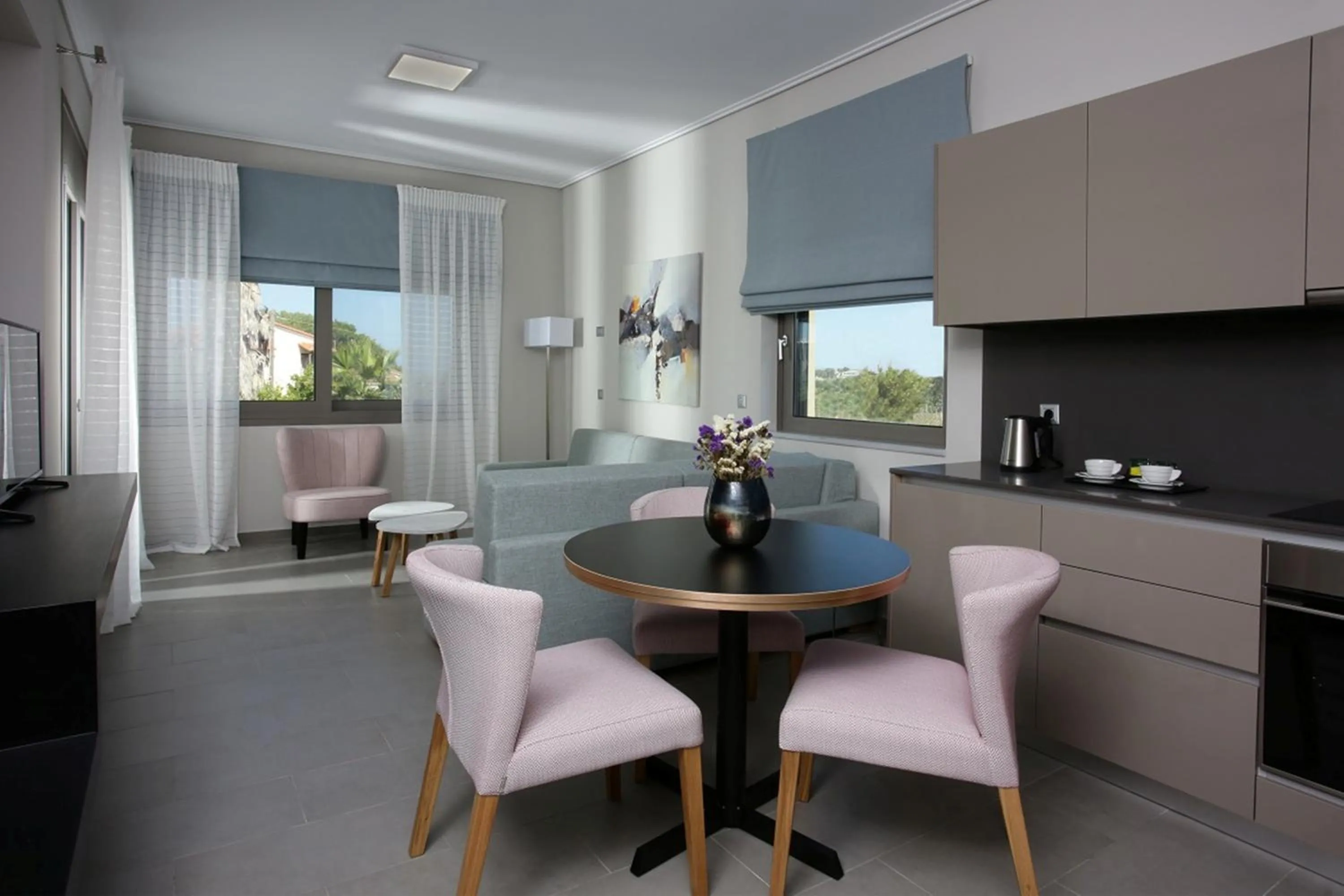 Kitchen or kitchenette in Lagouvardos Village Hotel
