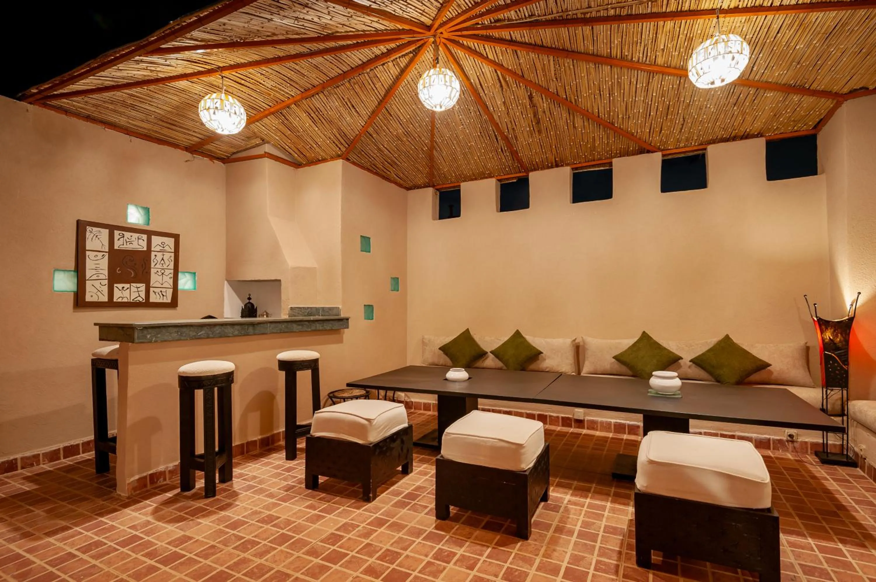 Seating area, Bed in Riad Eldar