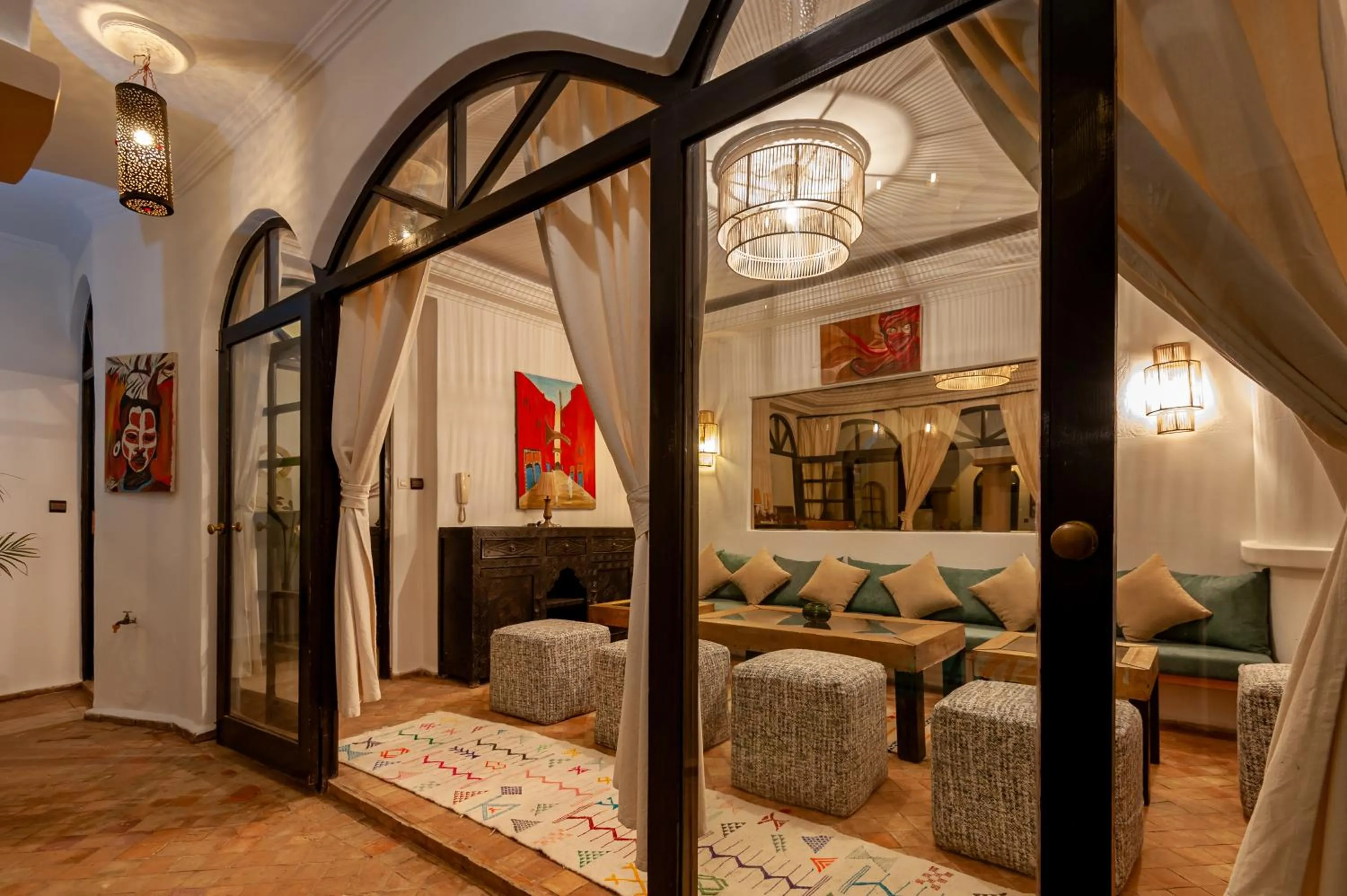 Living room, Bed in Riad Eldar