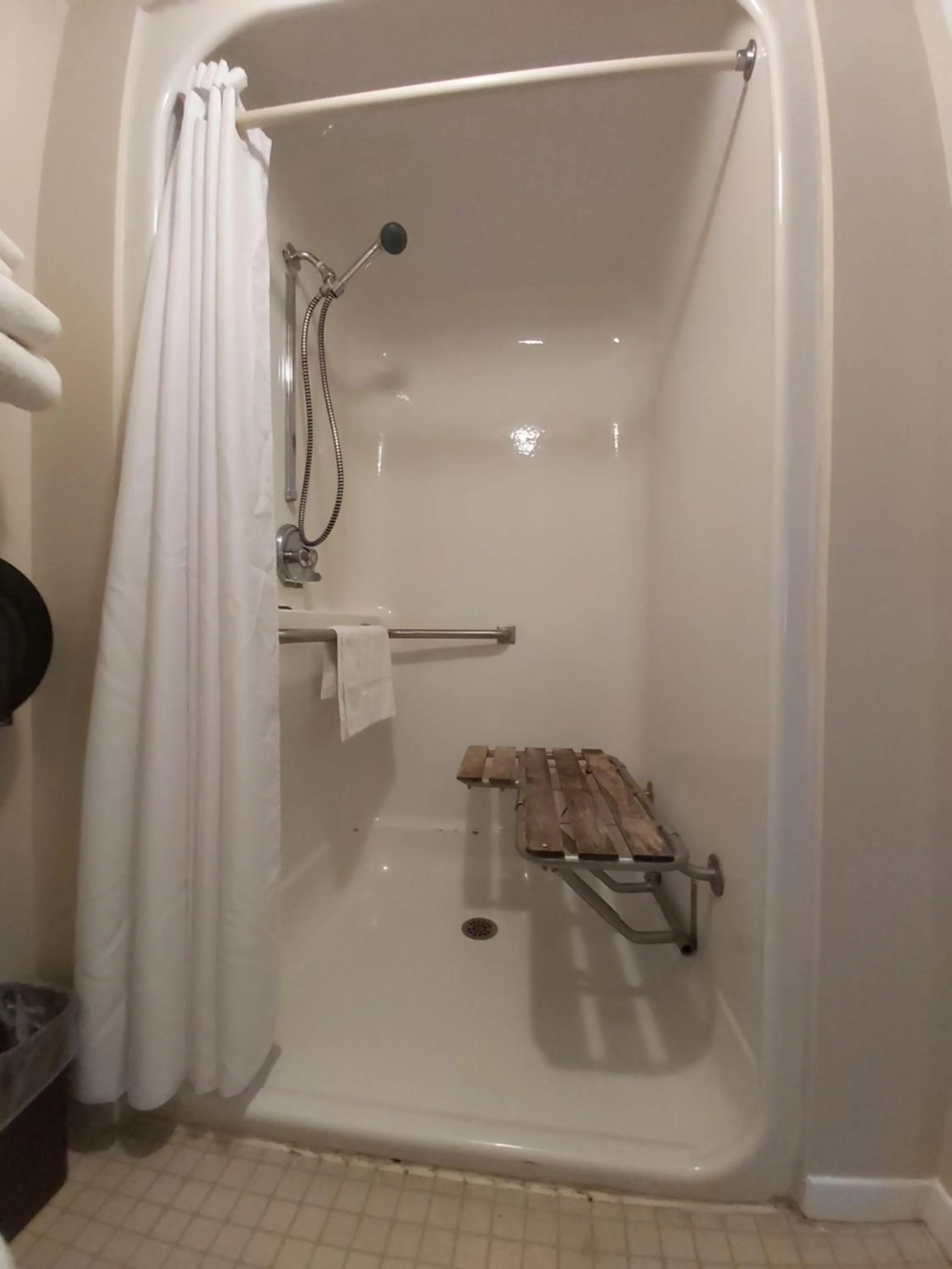 Shower in Seely's Motel