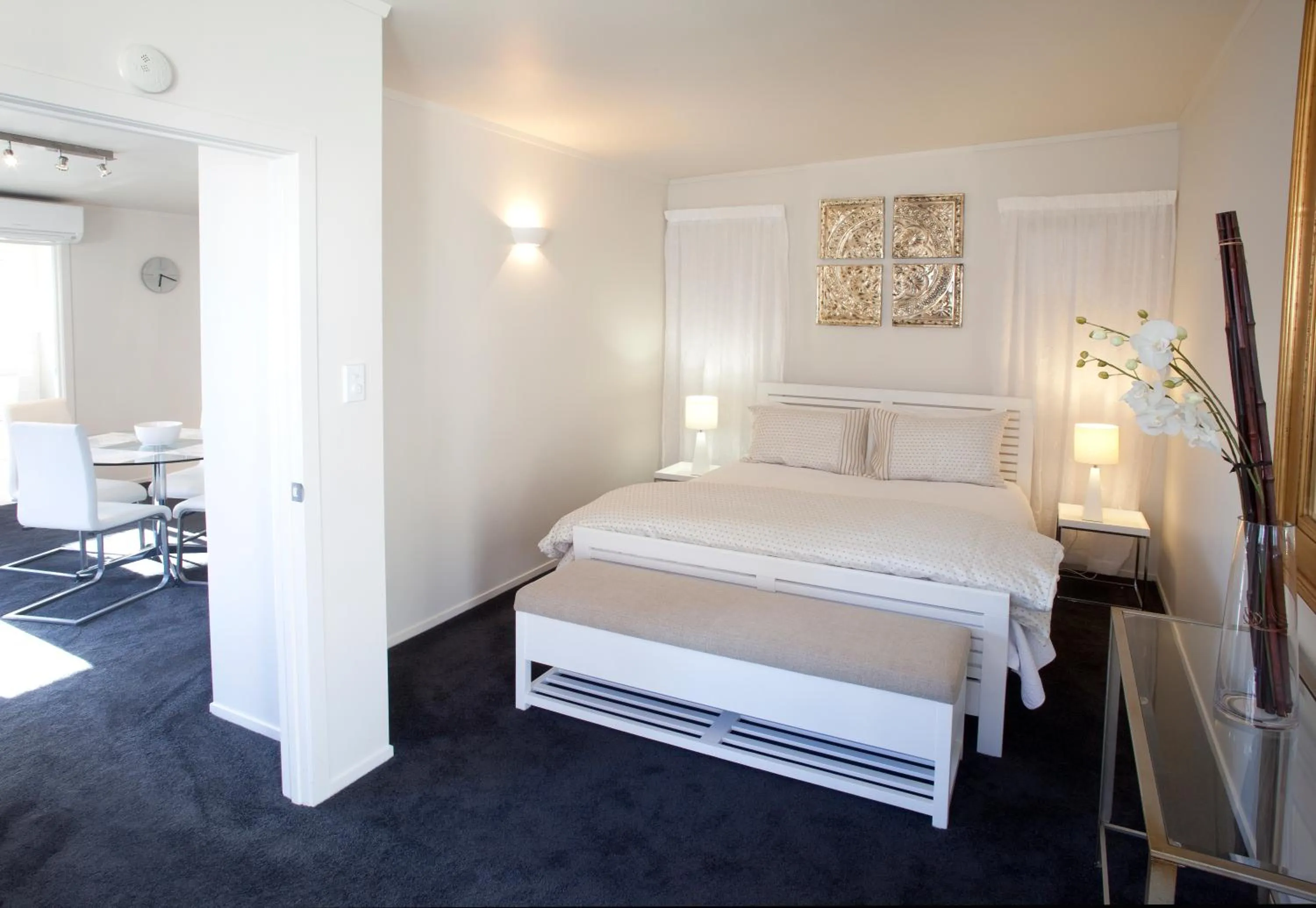 Bed in Coromandel Apartments