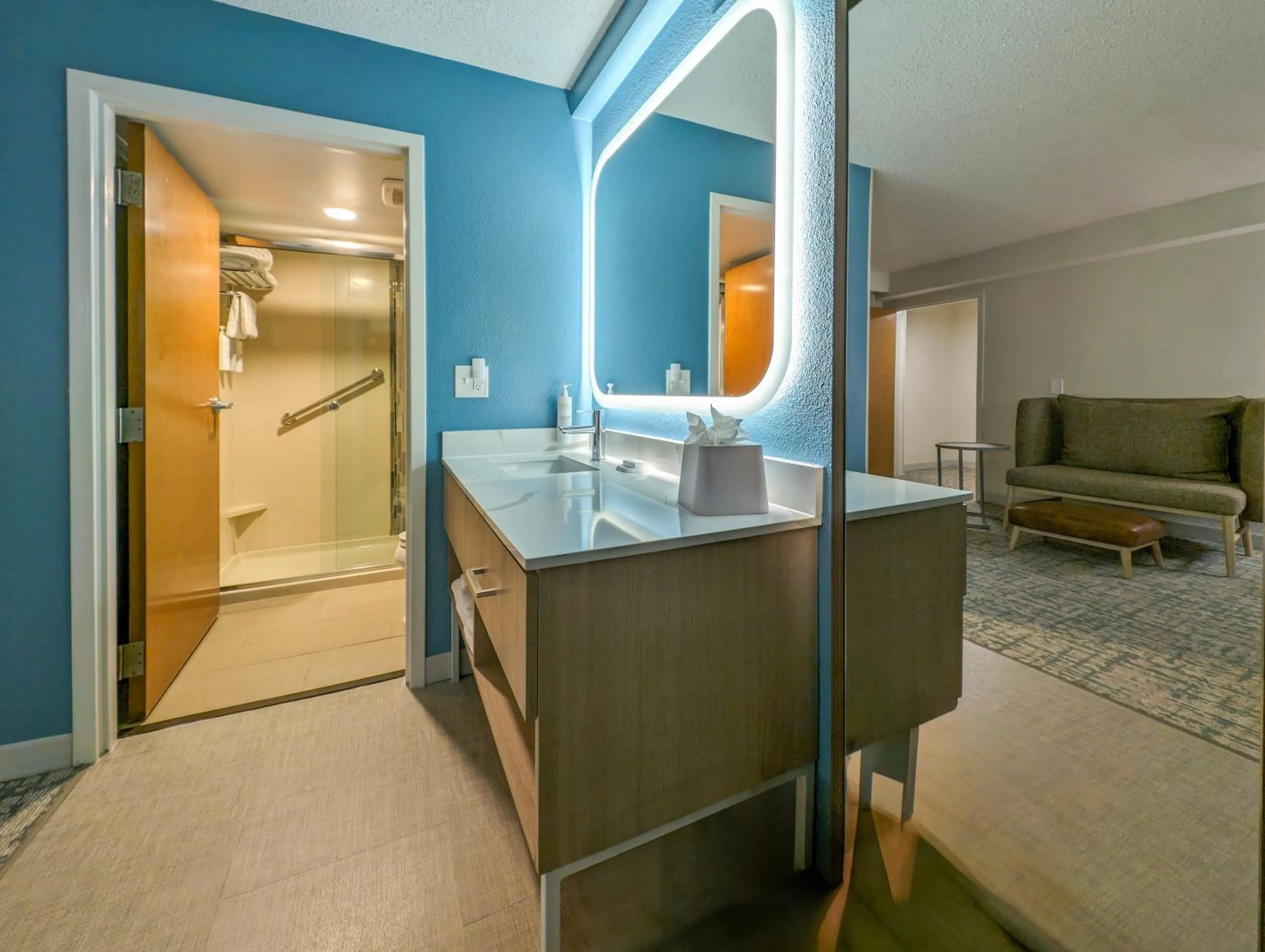 Bathroom in Homewood Suites by Hilton Oklahoma City Airport