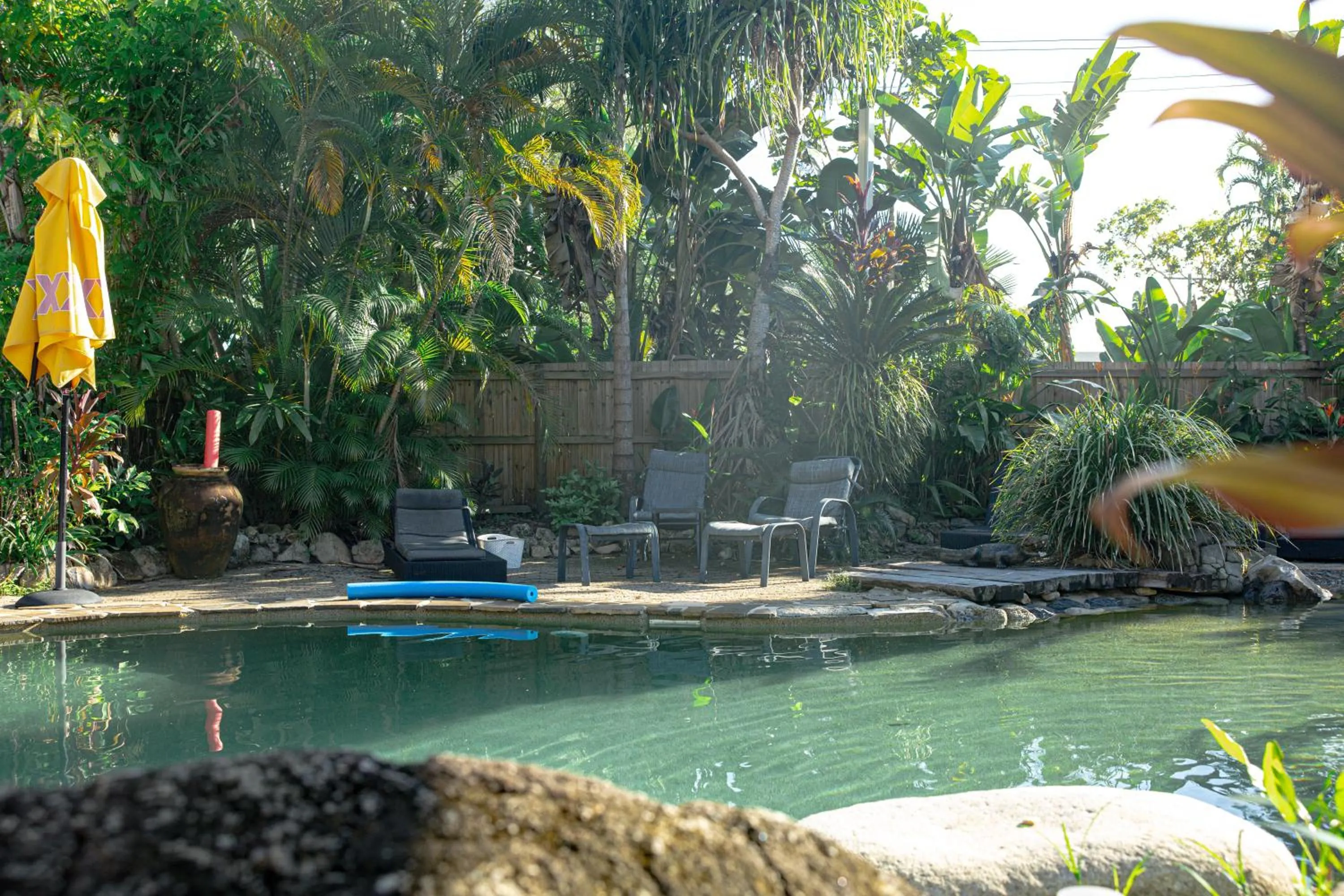 Pool view in Coral Beach Lodge